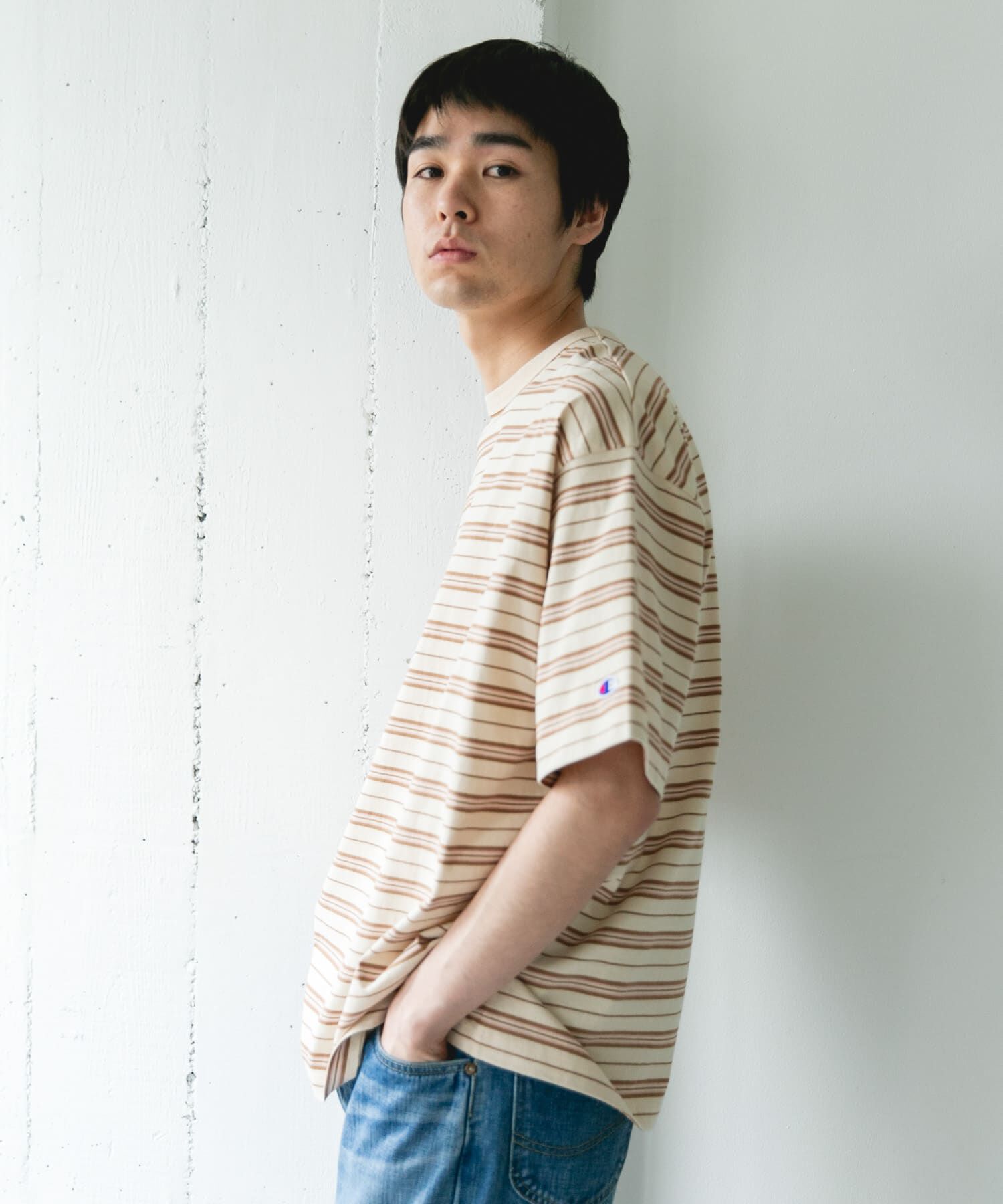 URBAN RESEARCH DOORS「『別注』CHAMPION&times;DOORS　BORDER T-SHIRTS」|Tシャツ・カットソー|