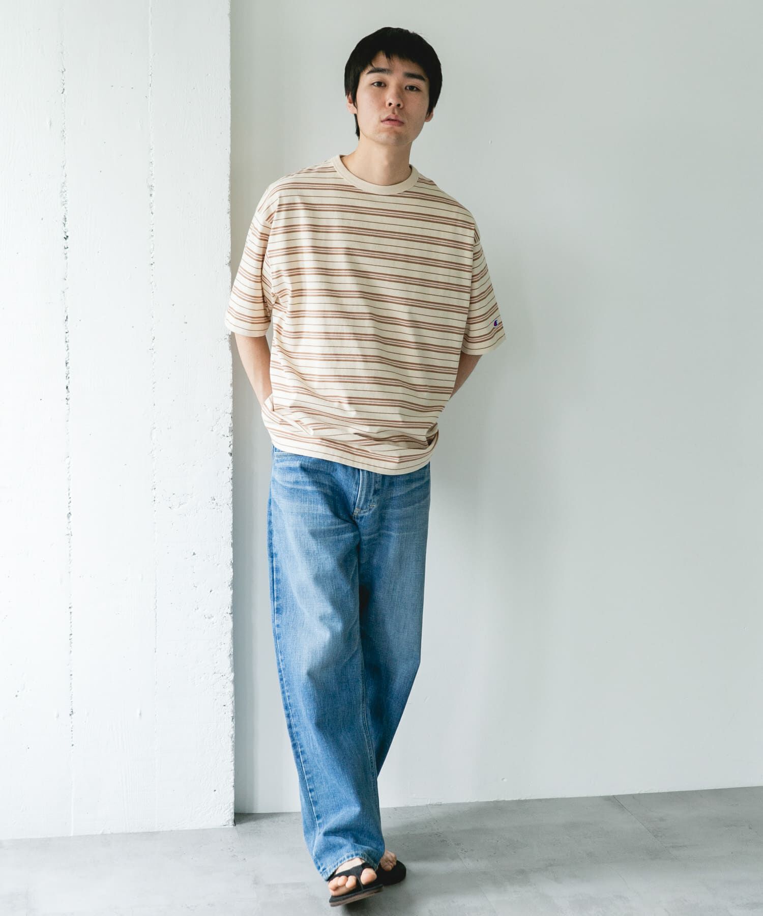 URBAN RESEARCH DOORS「『別注』CHAMPION&times;DOORS　BORDER T-SHIRTS」|Tシャツ・カットソー|