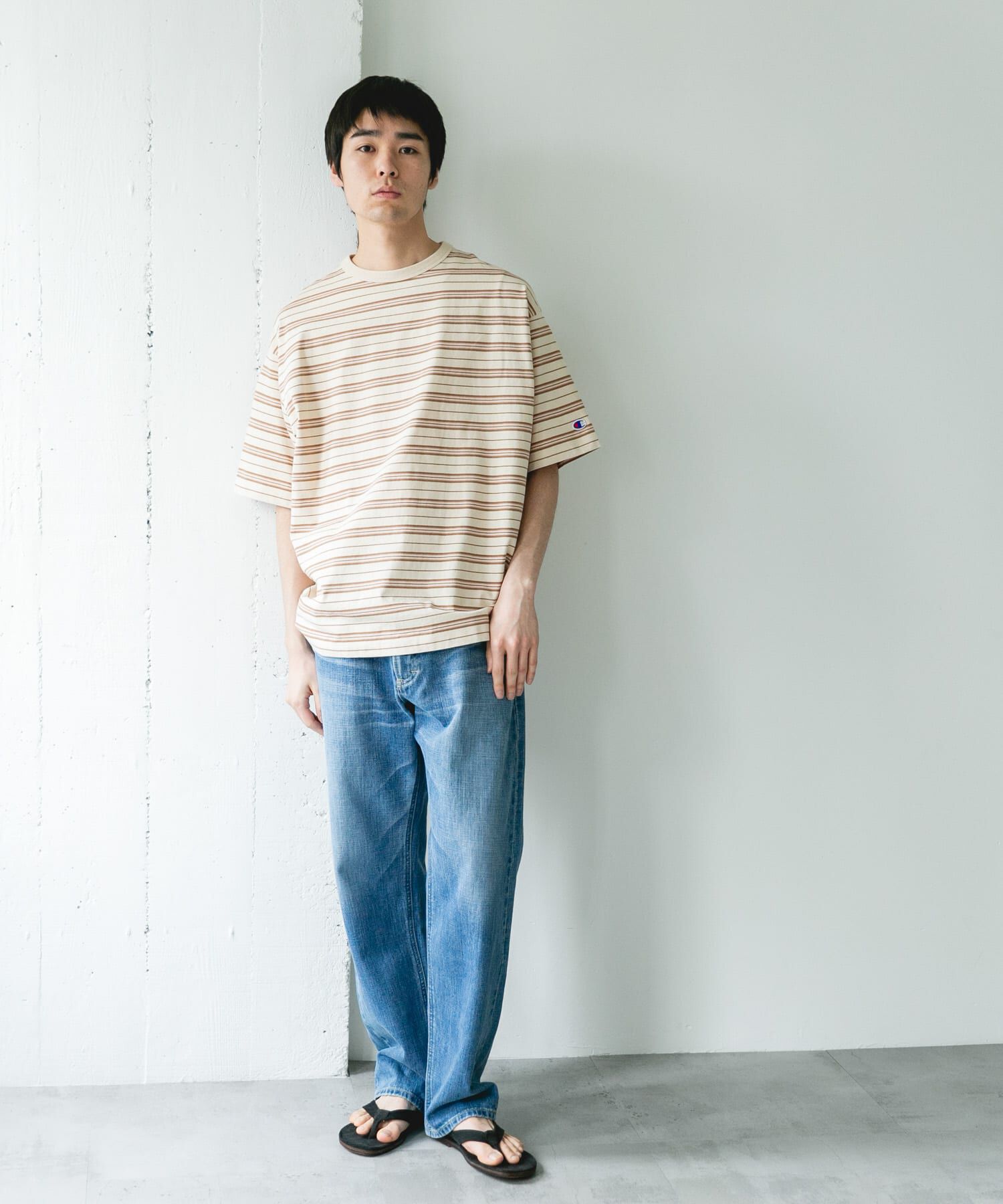 URBAN RESEARCH DOORS「『別注』CHAMPION&times;DOORS　BORDER T-SHIRTS」|Tシャツ・カットソー|