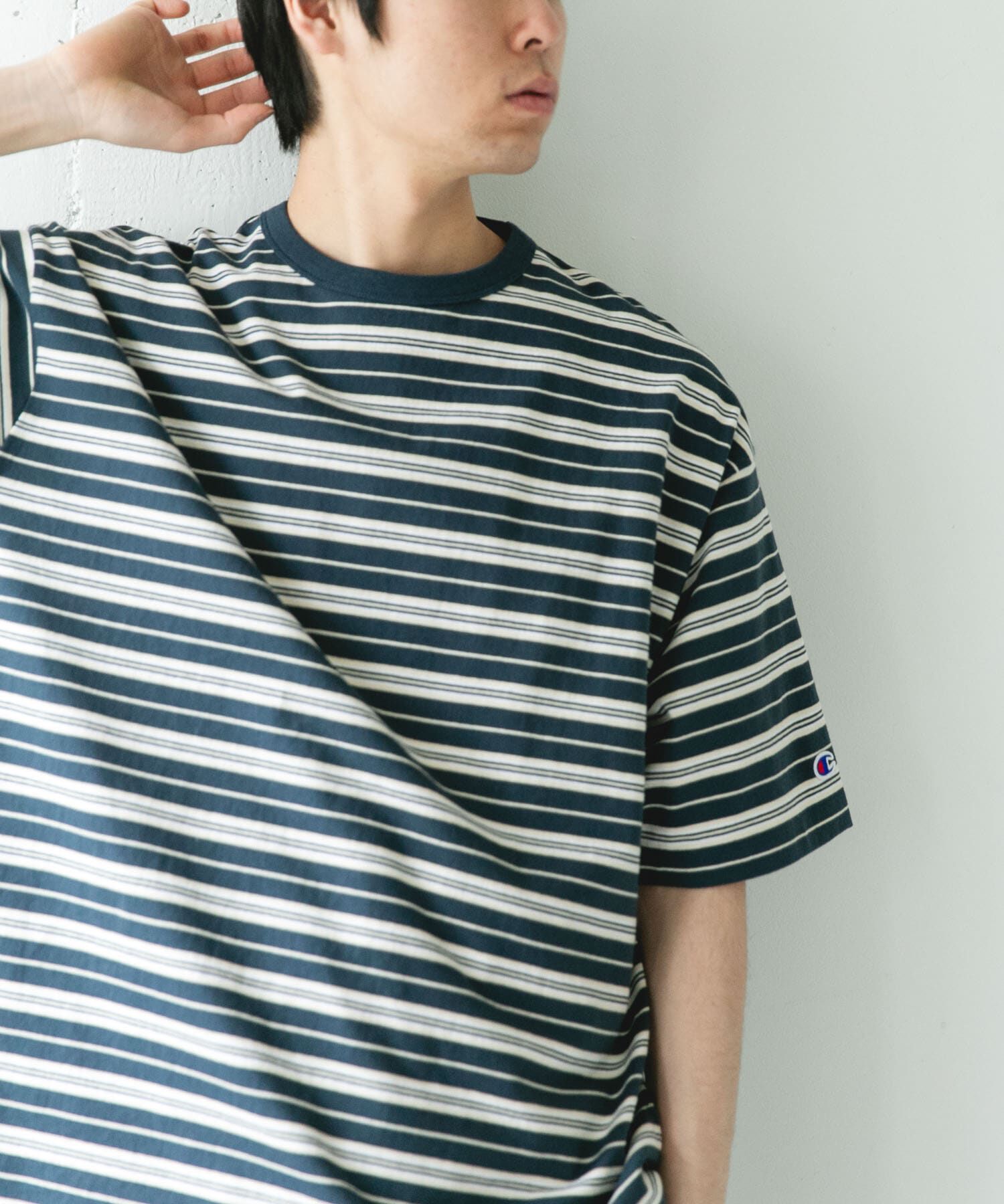 URBAN RESEARCH DOORS「『別注』CHAMPION&times;DOORS　BORDER T-SHIRTS」|Tシャツ・カットソー|