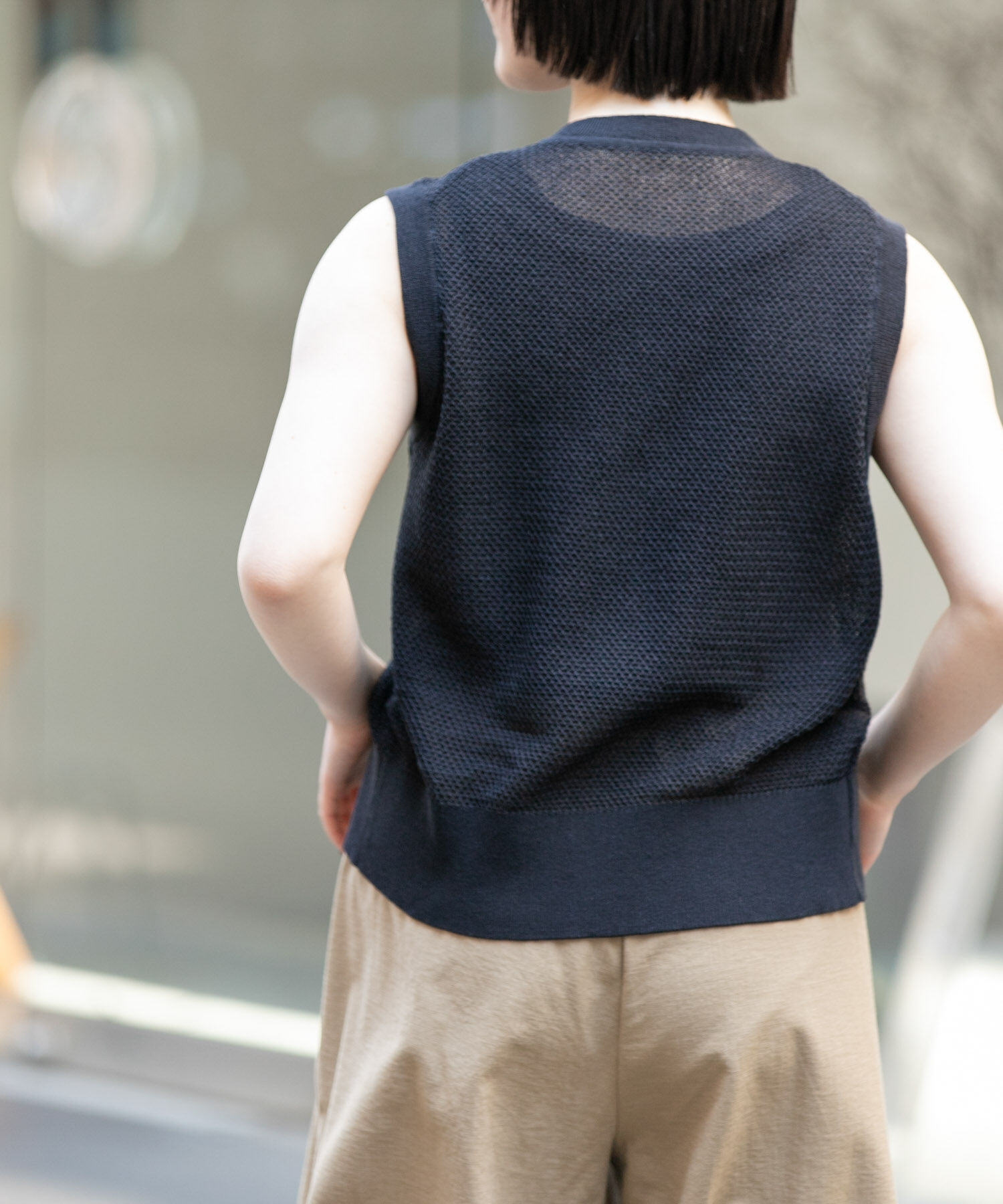 URBAN RESEARCH DOORS「FORK&SPOON　フロントボタンニットベスト」|ベスト・ジレ|