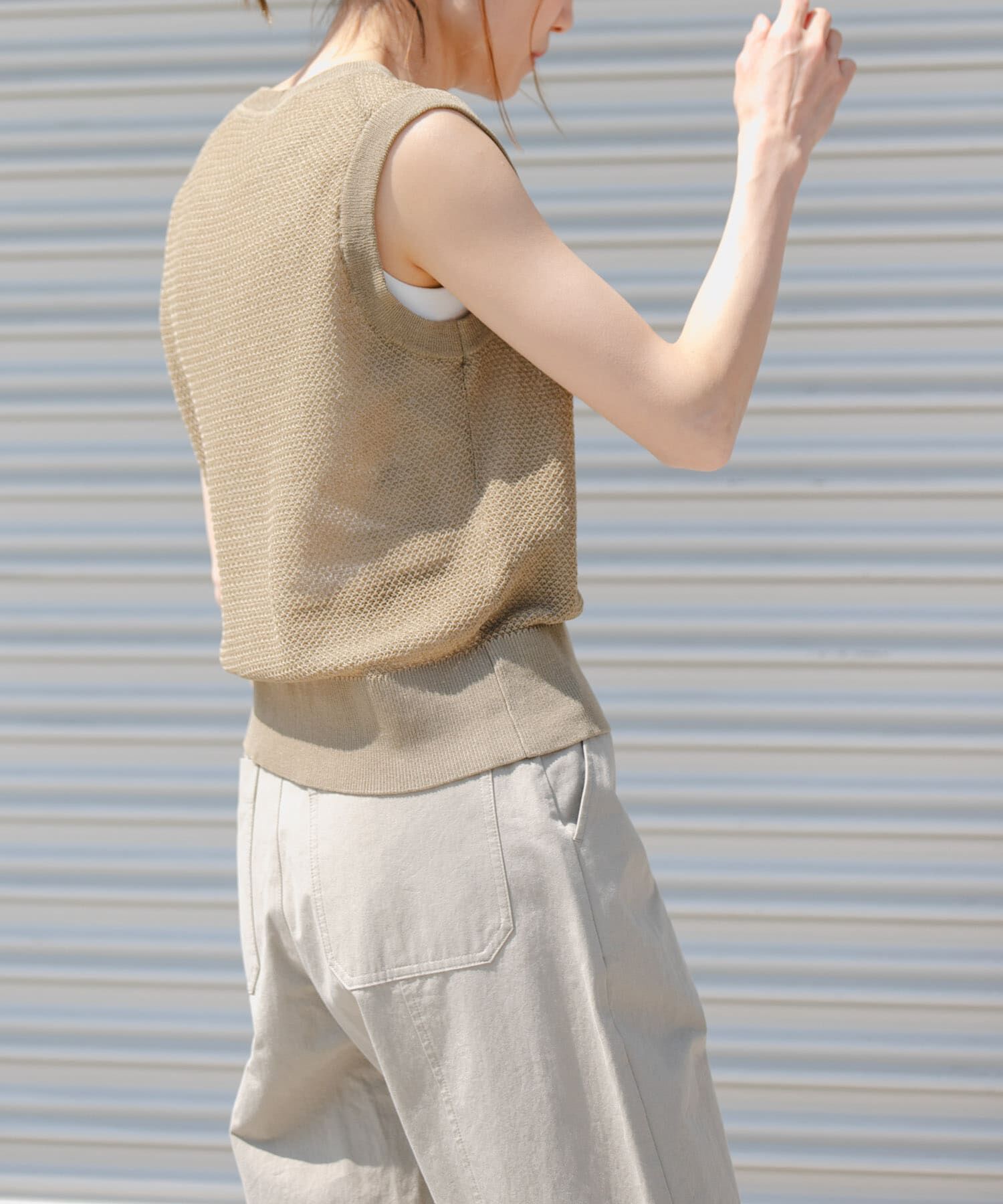 URBAN RESEARCH DOORS「FORK&SPOON　フロントボタンニットベスト」|ベスト・ジレ|