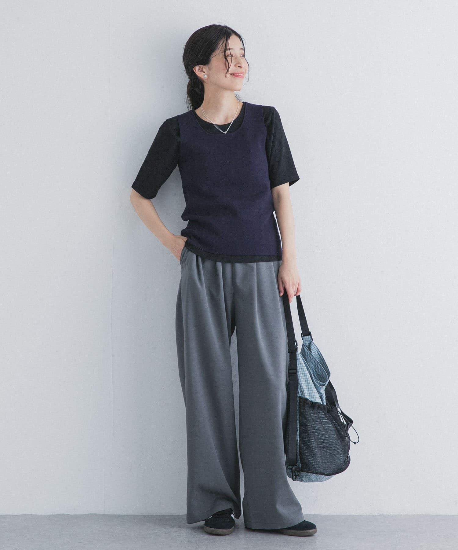 URBAN RESEARCH DOORS「5分袖楊柳カットTシャツ」|Tシャツ・カットソー|