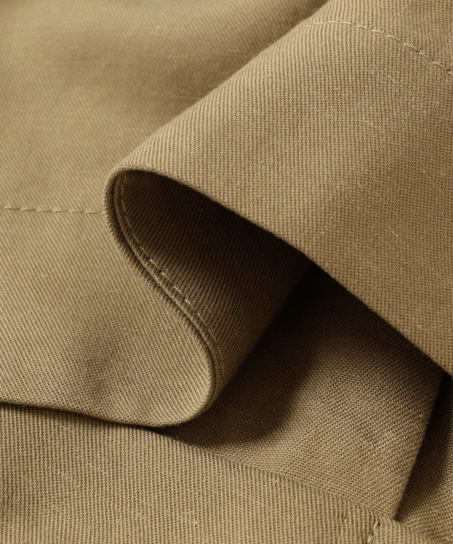 URBAN RESEARCH DOORS「ノーカラーバックギャザーブラウス」|シャツ・ブラウス|