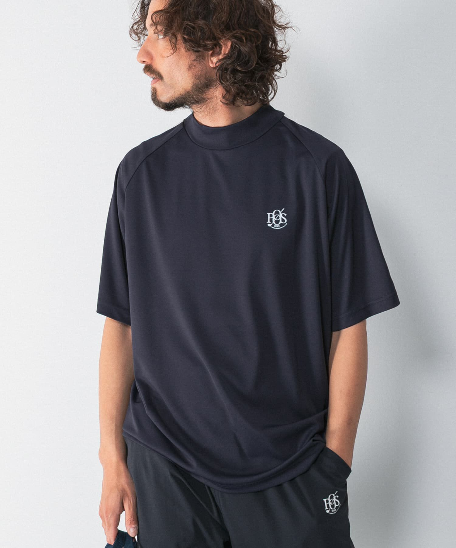 Sonny Label 「OOPS　吸水速乾ラインモックネックTシャツ」|Tシャツ・カットソー|