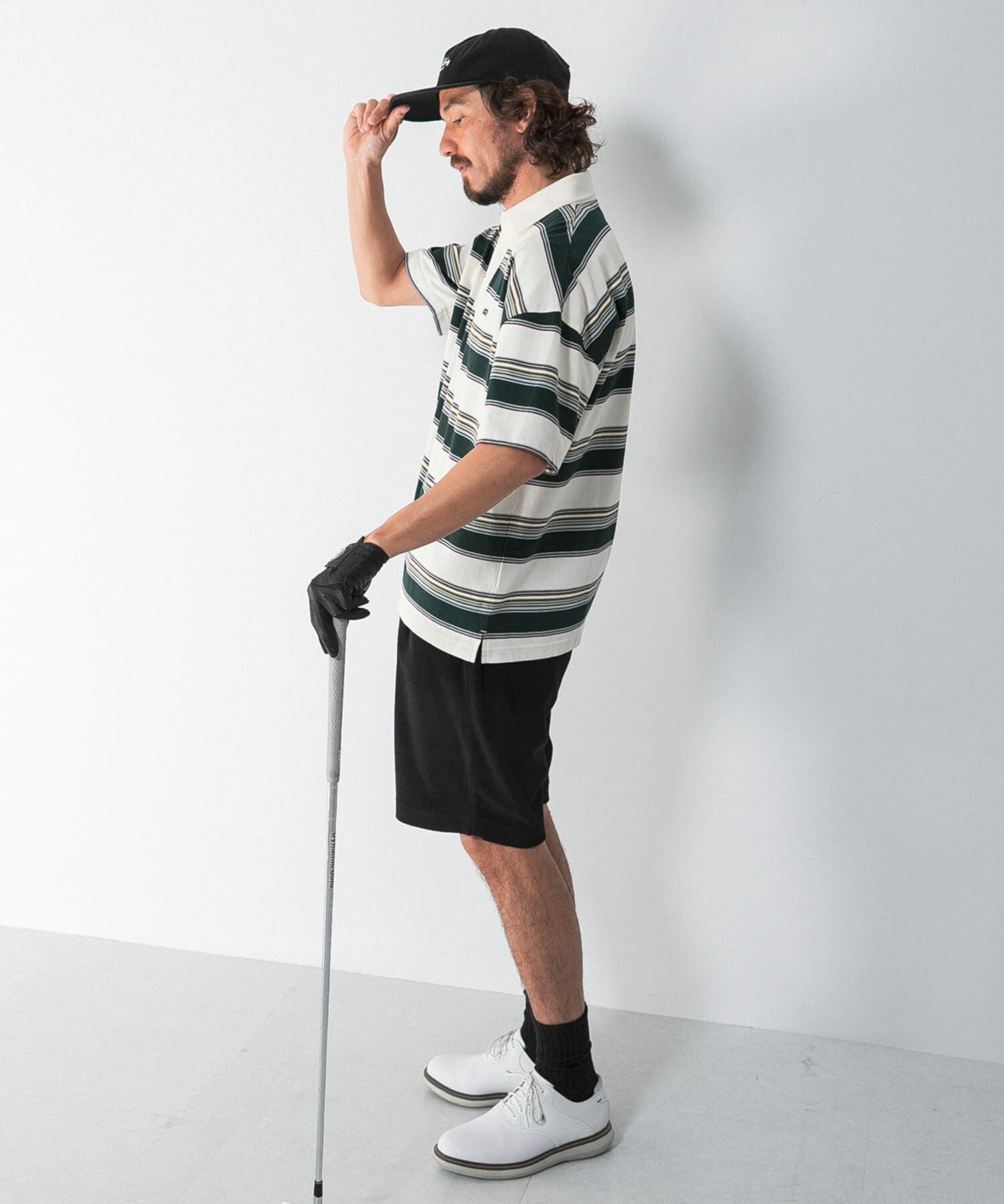 Sonny Label 「OOPS　接触冷感ボーダーポロシャツ」|ポロシャツ|