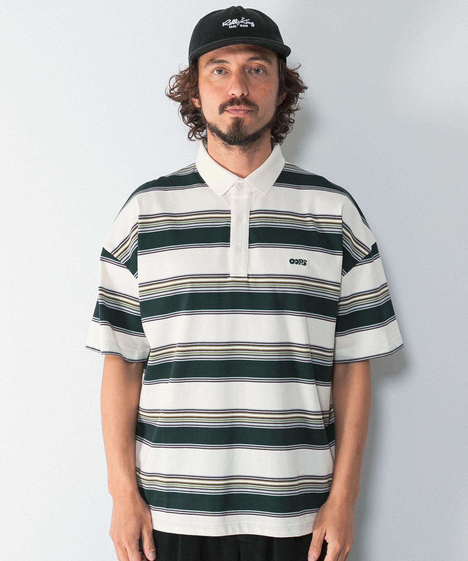 Sonny Label 「OOPS　接触冷感ボーダーポロシャツ」|ポロシャツ|