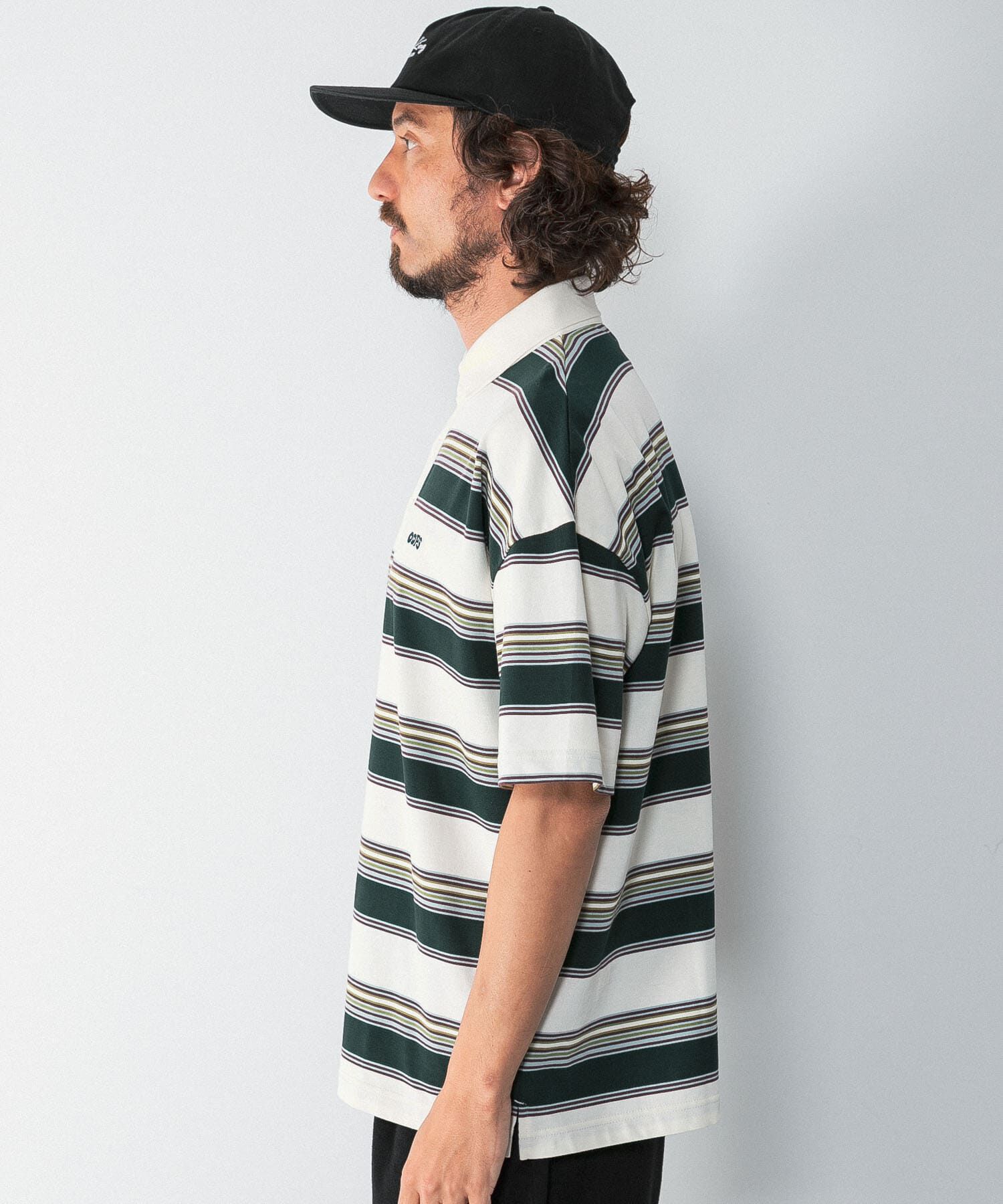 Sonny Label 「OOPS　接触冷感ボーダーポロシャツ」|ポロシャツ|