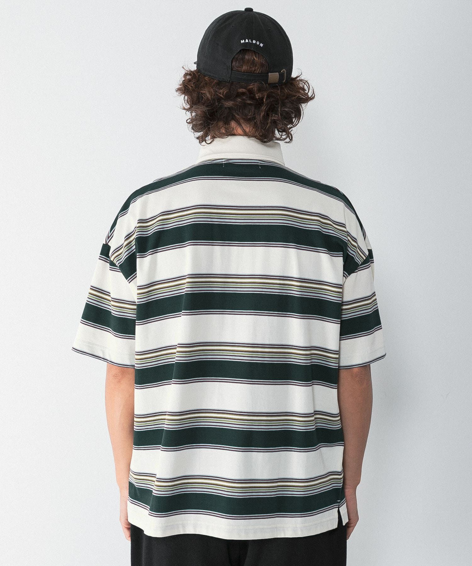 Sonny Label 「OOPS　接触冷感ボーダーポロシャツ」|ポロシャツ|