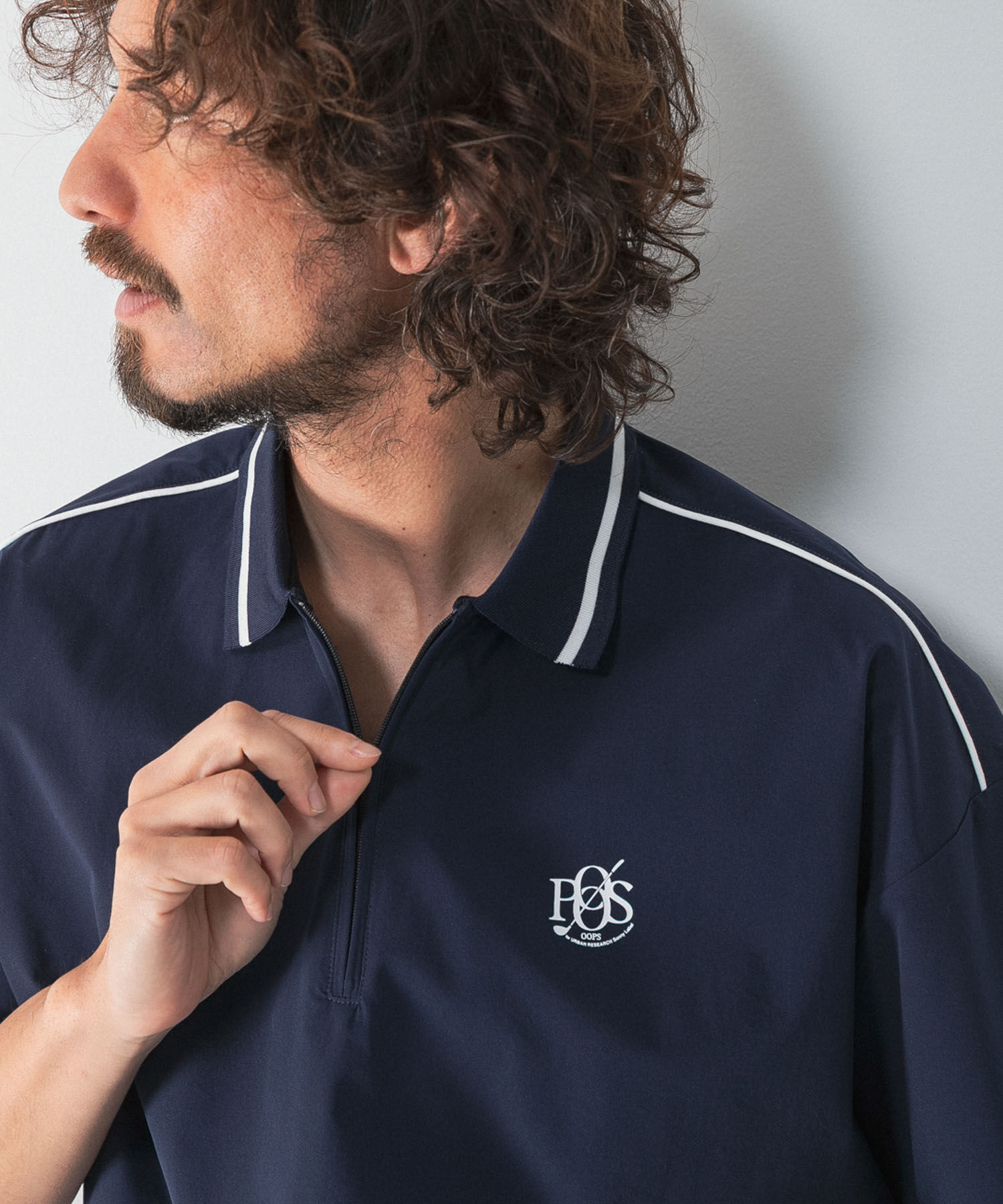 Sonny Label 「OOPS　撥水襟付きTシャツ」|Tシャツ・カットソー|ネイビー