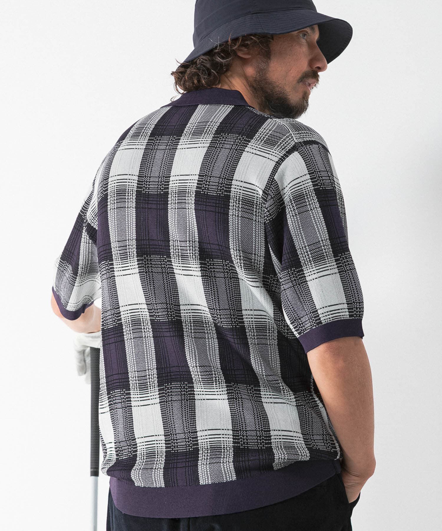 Sonny Label 「OOPS　チェックポロニット」|ニット・セーター|