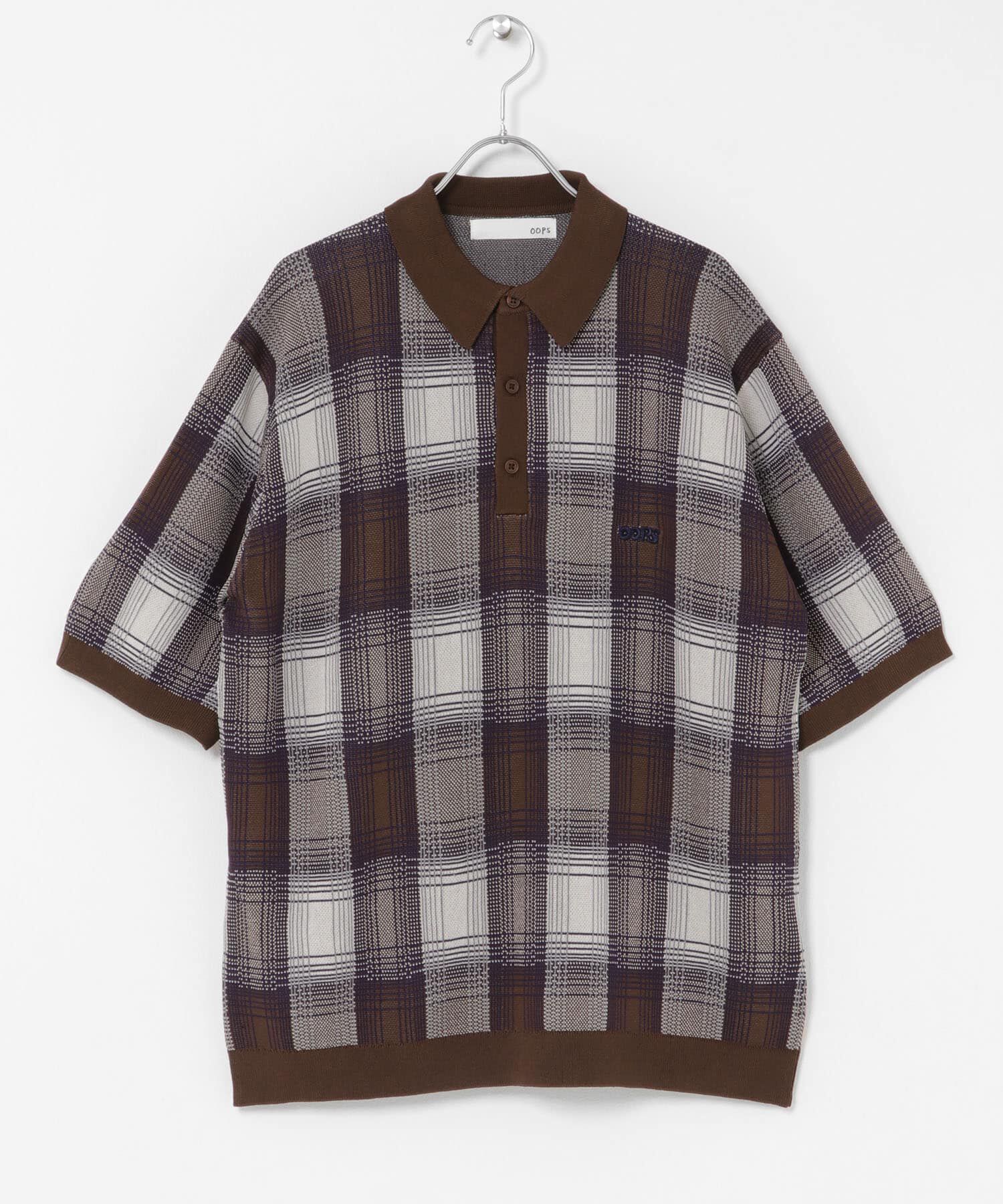 Sonny Label 「OOPS　チェックポロニット」|ニット・セーター|