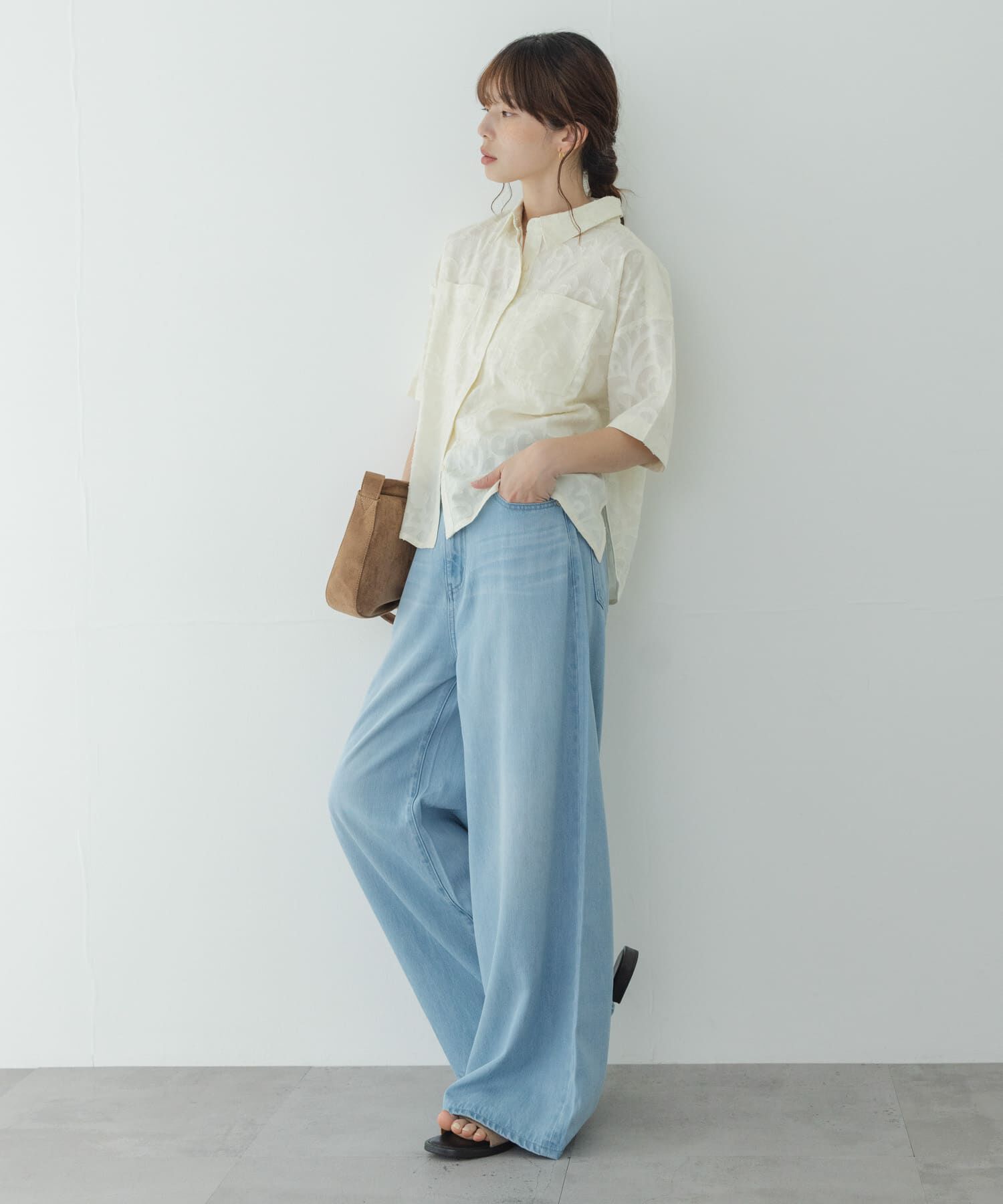 Sonny Label 「ボタニカル柄コットンジャガードシャツ」|シャツ・ブラウス|