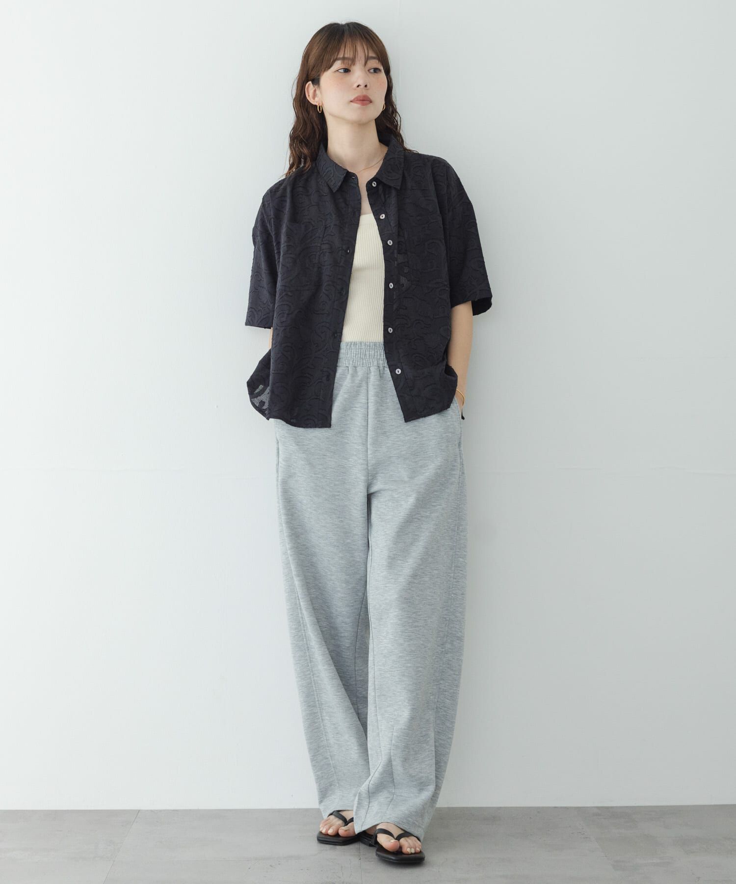 Sonny Label 「ボタニカル柄コットンジャガードシャツ」|シャツ・ブラウス|