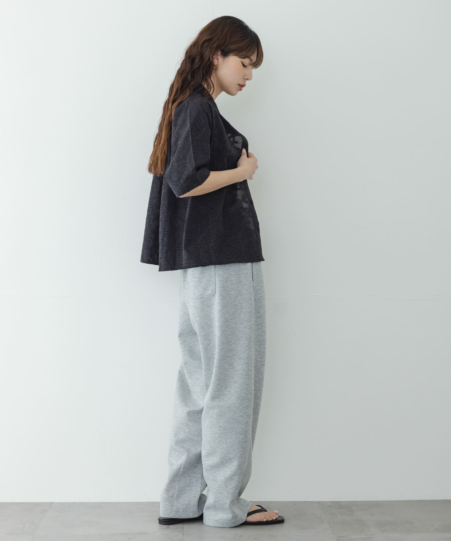 Sonny Label 「ボタニカル柄コットンジャガードシャツ」|シャツ・ブラウス|