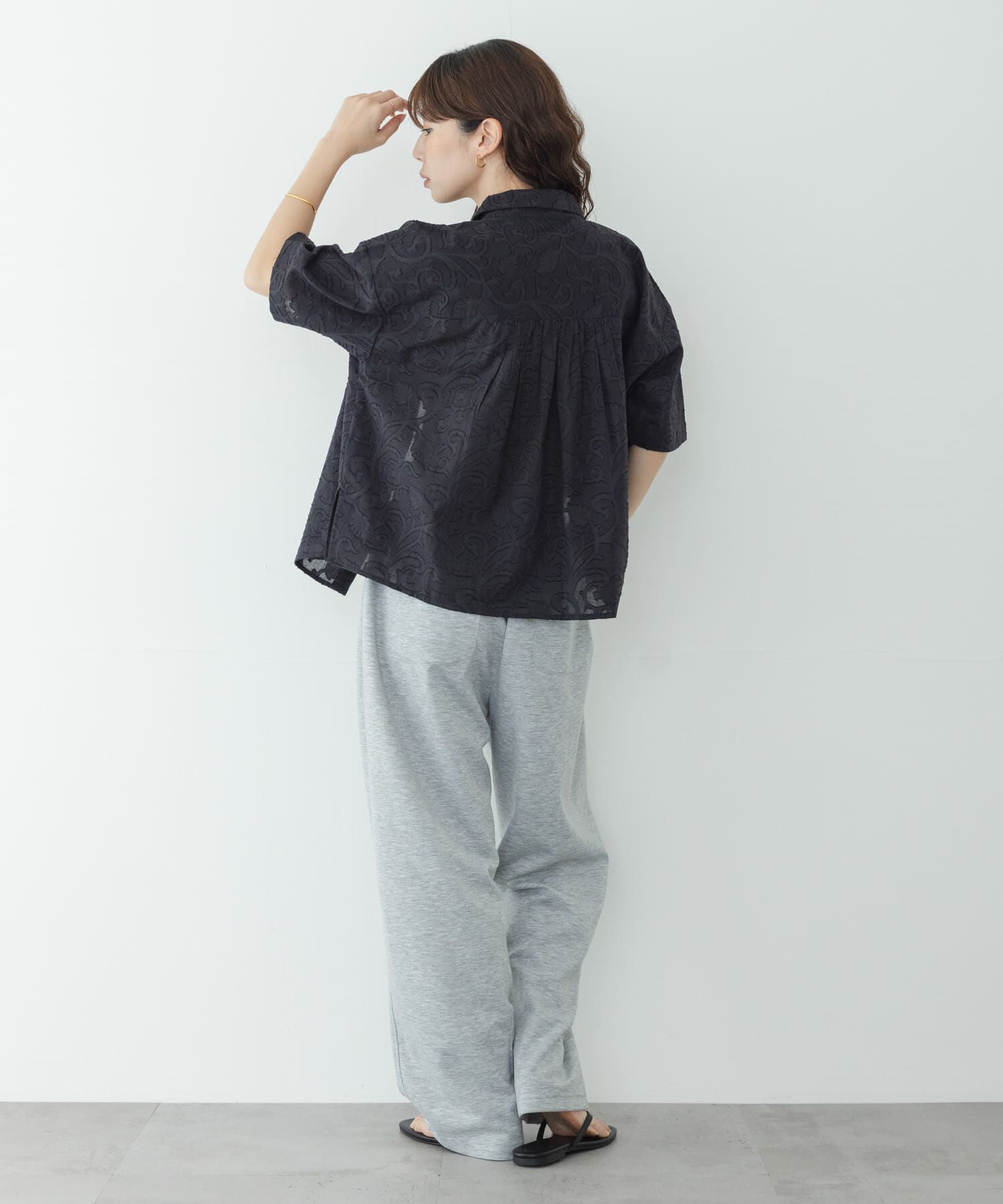 Sonny Label 「ボタニカル柄コットンジャガードシャツ」|シャツ・ブラウス|