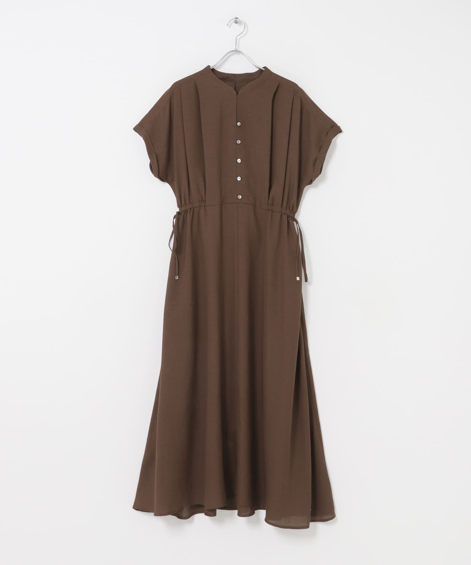 URBAN RESEARCH ROSSO「ウォッシャブルセミシアー2WAYネックワンピース」|ワンピース|