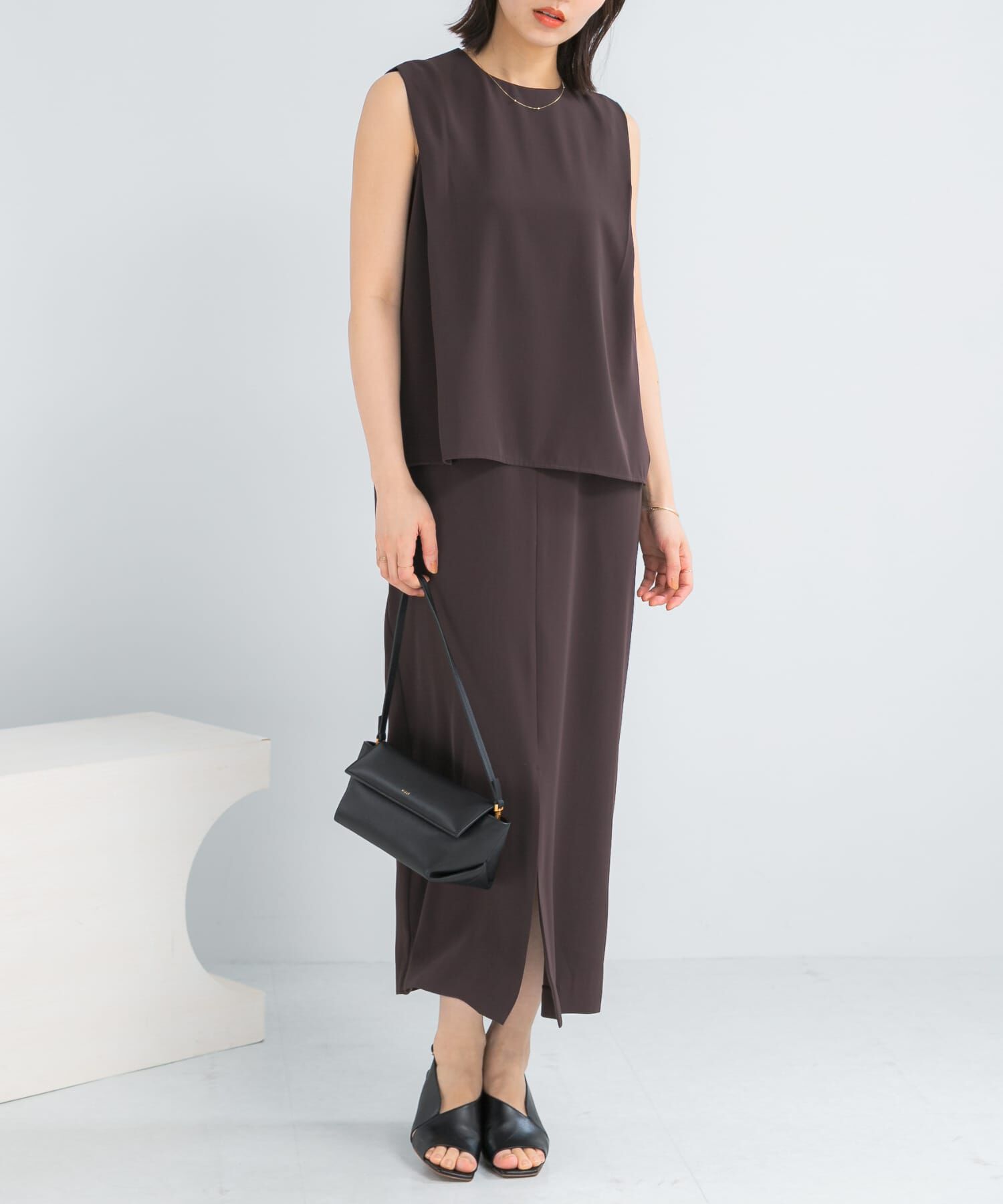 URBAN RESEARCH ROSSO「バックメタルポイントストレートワンピース」|ワンピース|