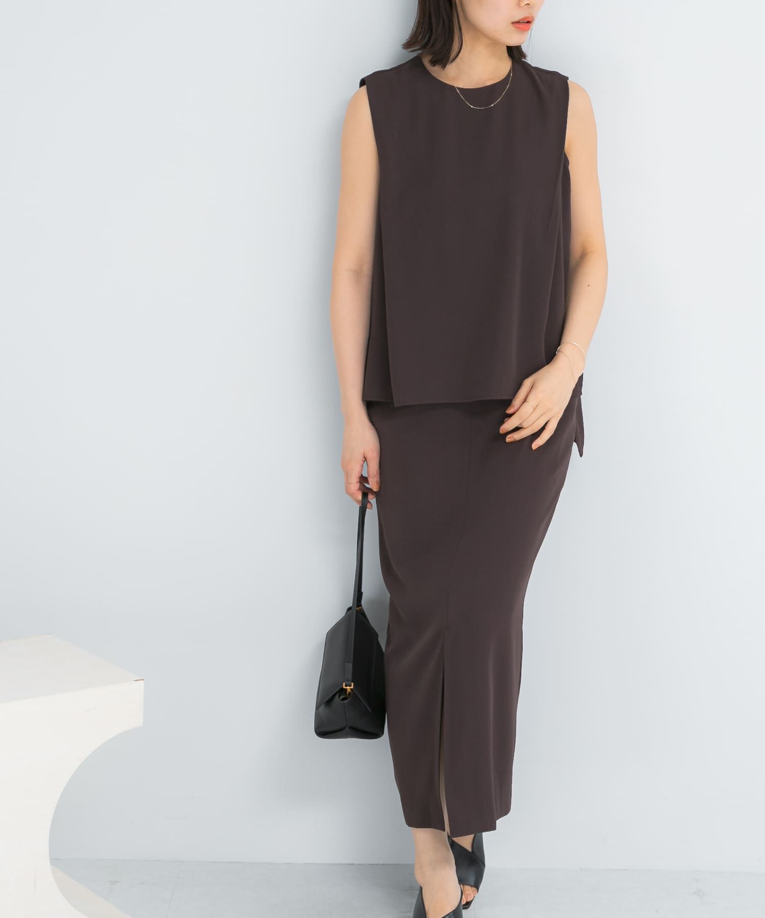 URBAN RESEARCH ROSSO「バックメタルポイントストレートワンピース」|ワンピース|