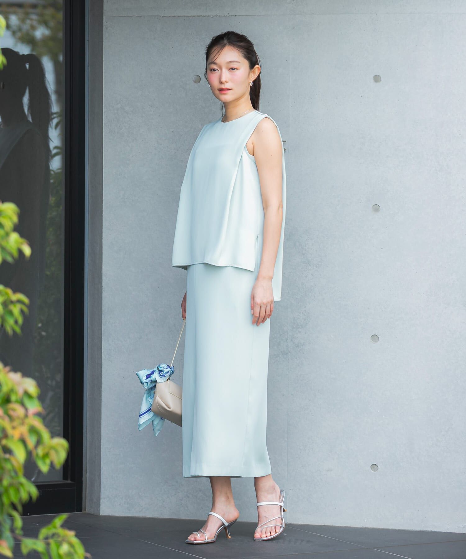 URBAN RESEARCH ROSSO「バックメタルポイントストレートワンピース」|ワンピース|