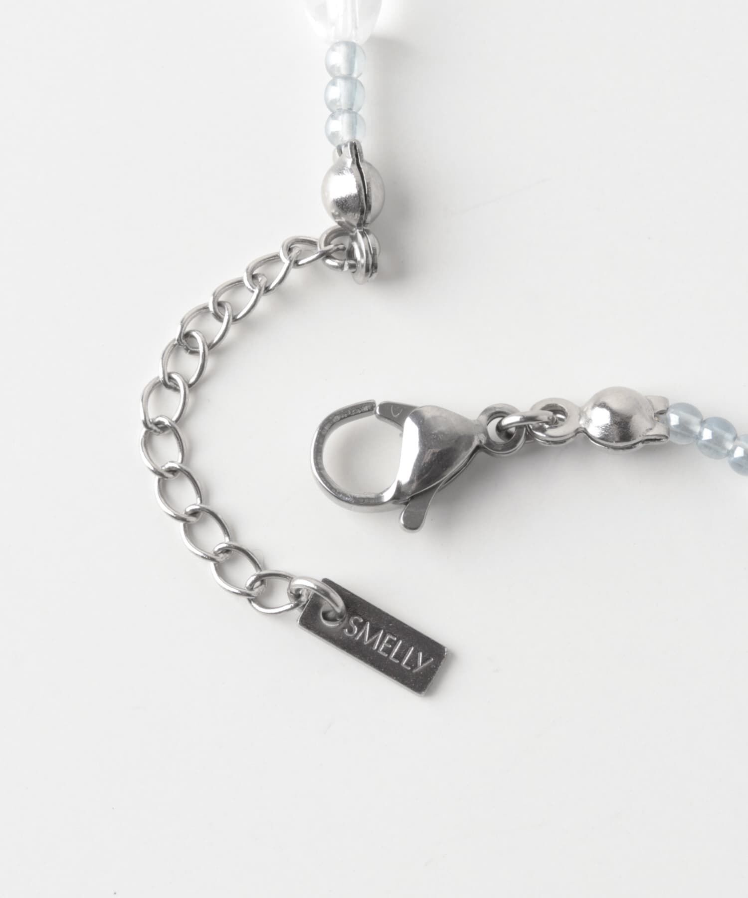 SMELLY「ステンレスカラートップクリアビーズネックレス」|ネックレス|