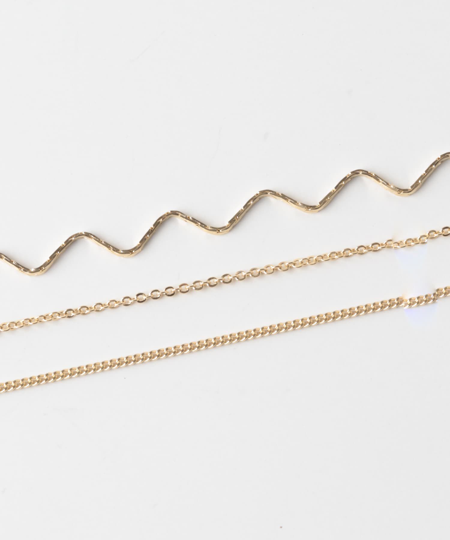 SMELLY「3チェーンレイヤードネックレス」|ネックレス|