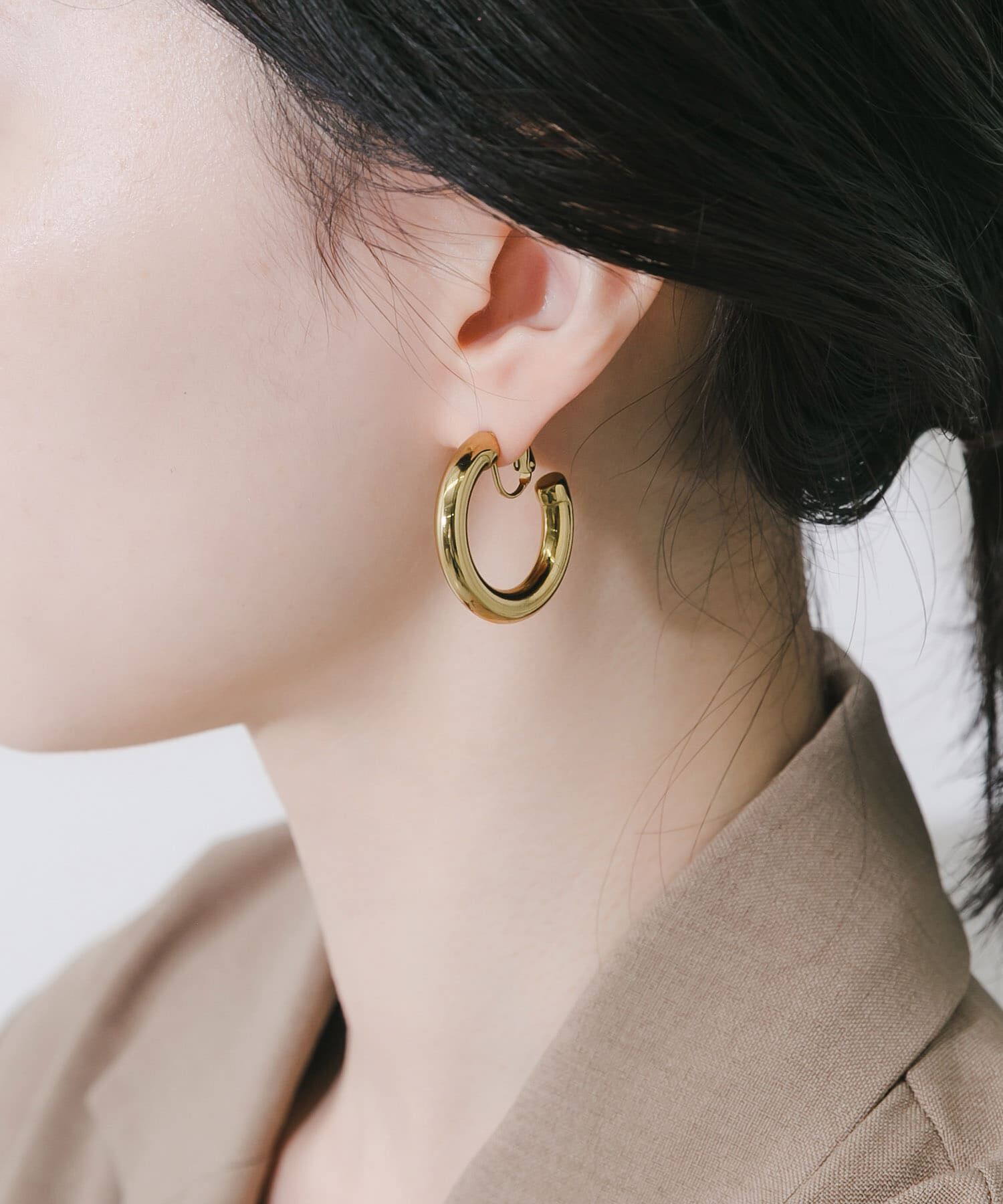 SMELLY「ステンレスボリュームフープイヤリング」|イヤリング|