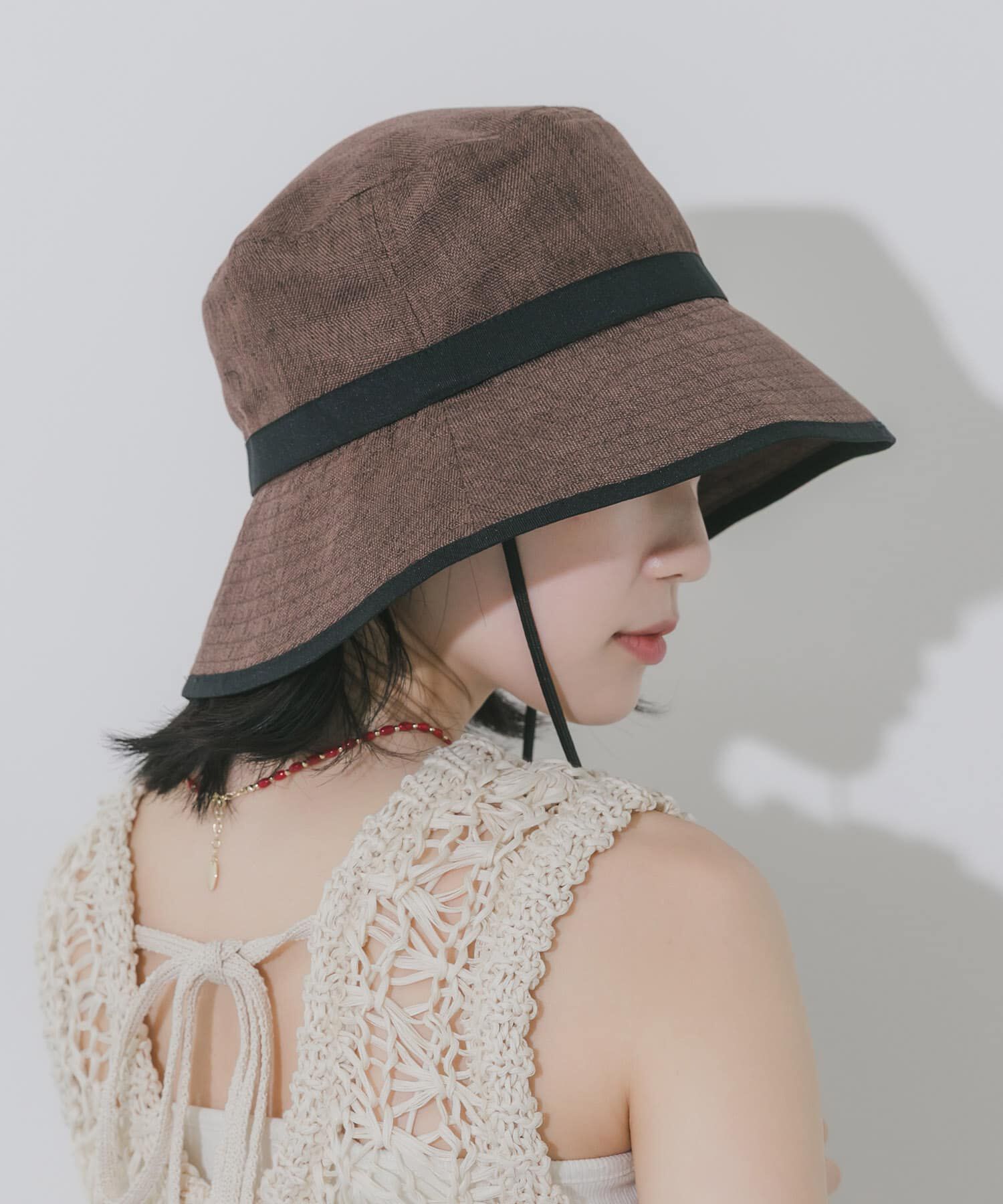 SMELLY「ジュートライクハット」|ハット|ブラウン