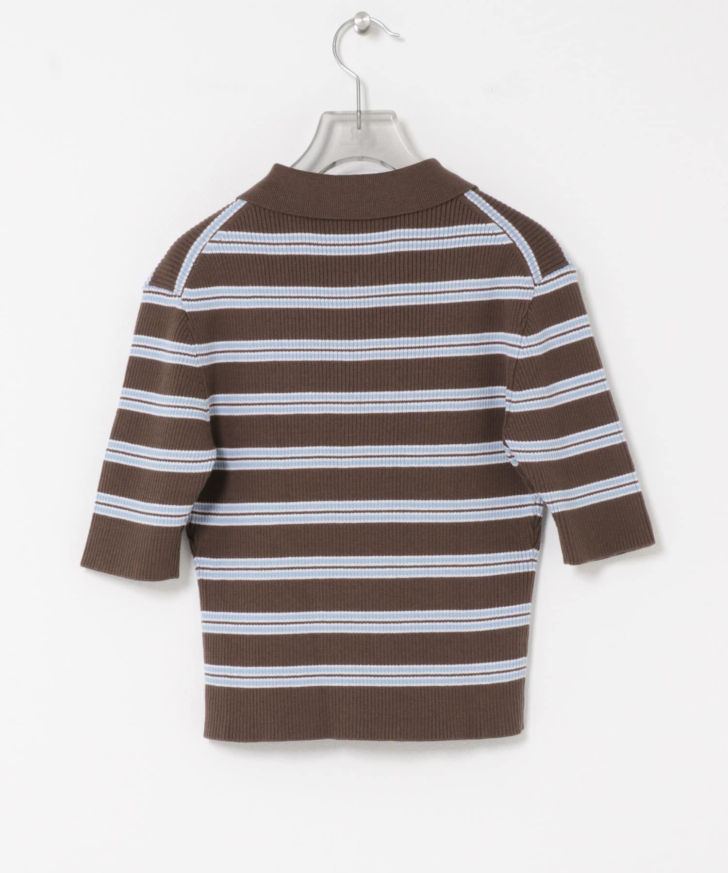 URBAN RESEARCH「コットンシルクハーフスリーブポロ衿ニット」|ニット・セーター|