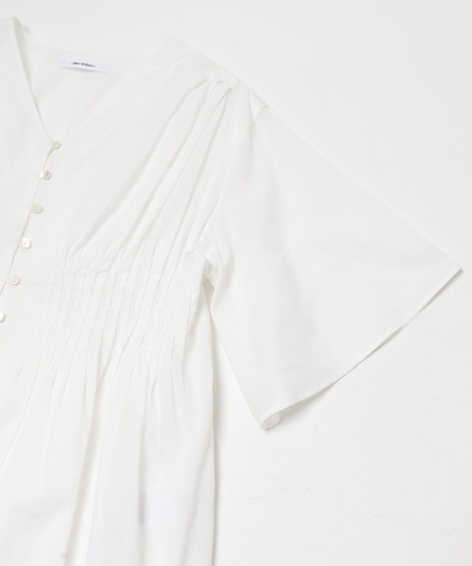 URBAN RESEARCH「コットンボイルタックデザインブラウス」|シャツ・ブラウス|