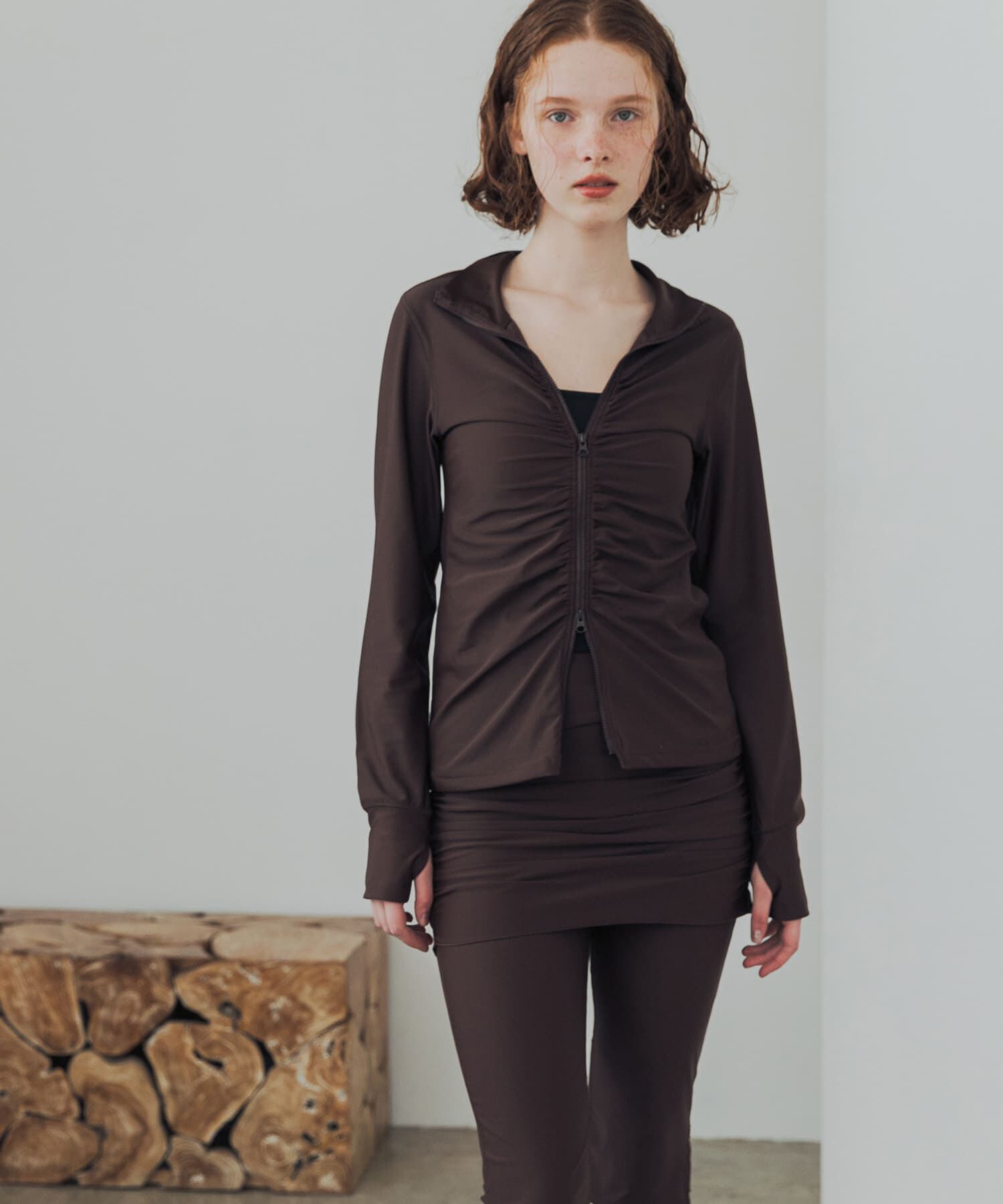 URBAN RESEARCH「『一部WEB限定ｶﾗｰ』Swim URBAN RESEARCH ｽｲﾑ ﾌﾛﾝﾄｷﾞｬｻﾞｰﾗｯｼ 」|ビキニ|ブラウン