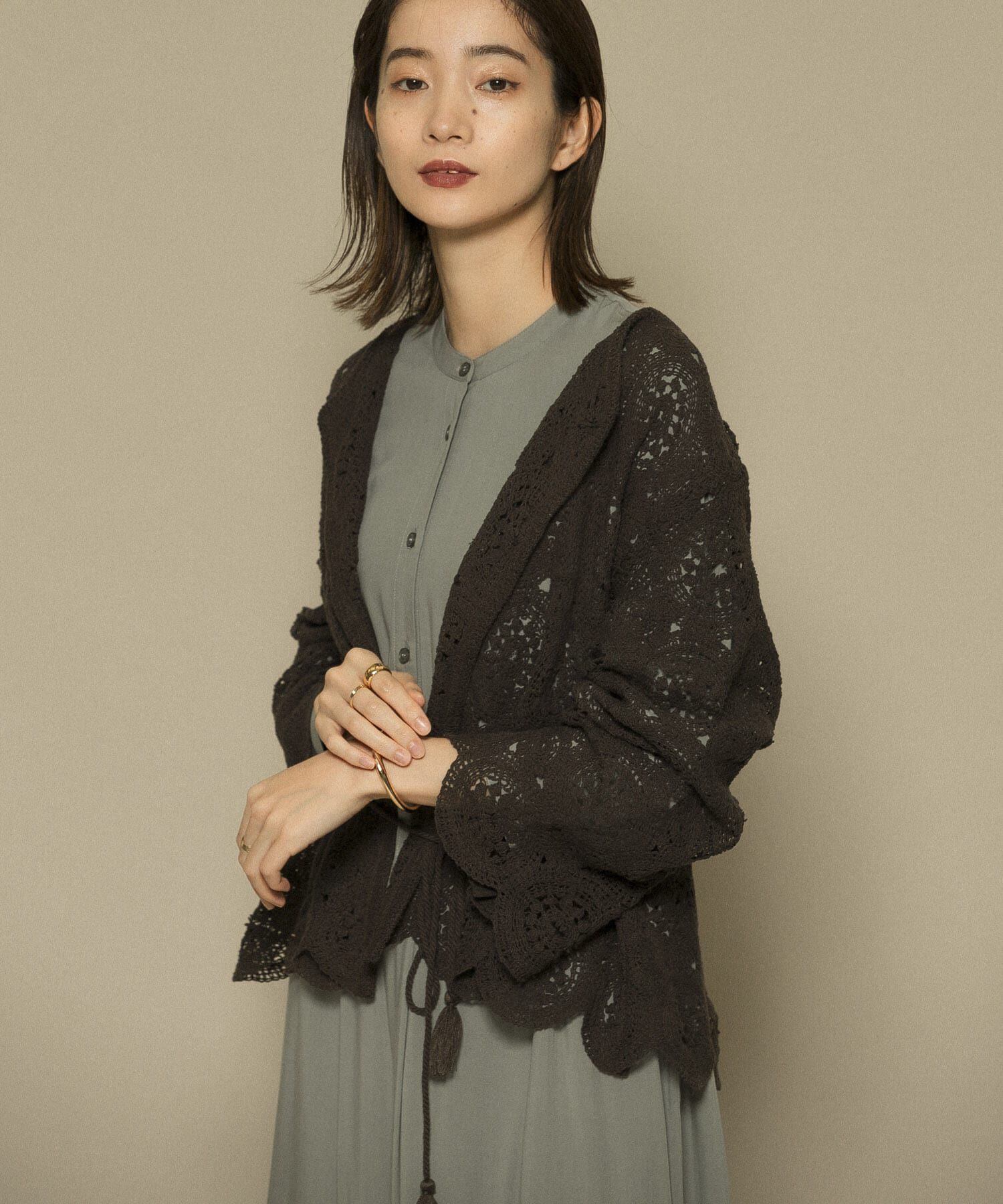  「アイレットサークルレースカーディガン」|カーディガン|
