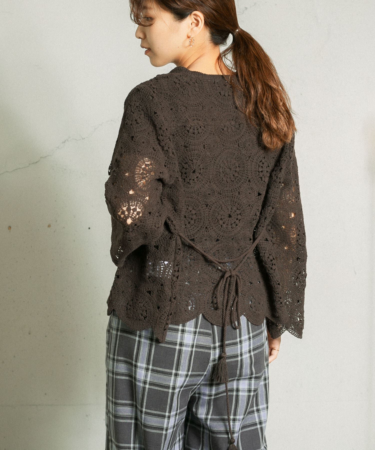  「アイレットサークルレースカーディガン」|カーディガン|