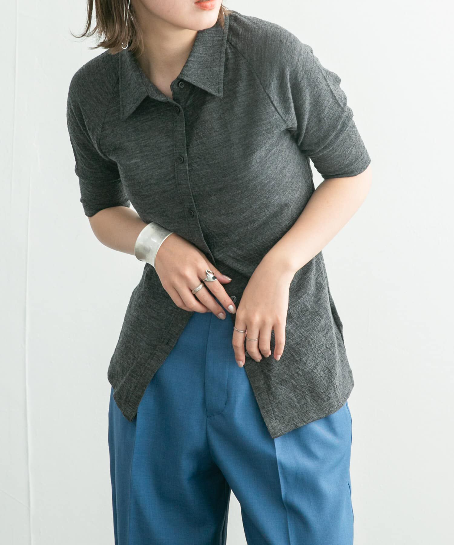  「ジャガードポロカーディガン」|カーディガン|