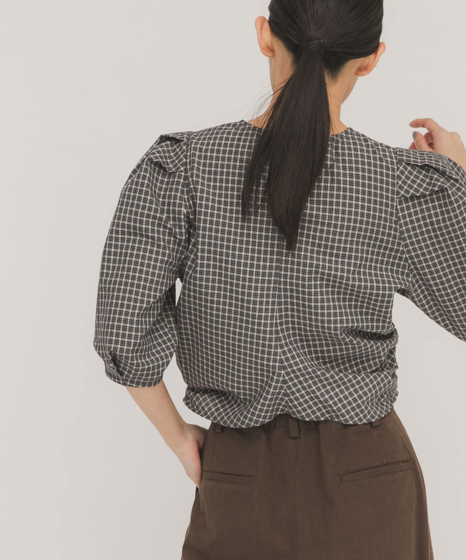  「フロントギャザーコンパクトブラウス」|シャツ・ブラウス|