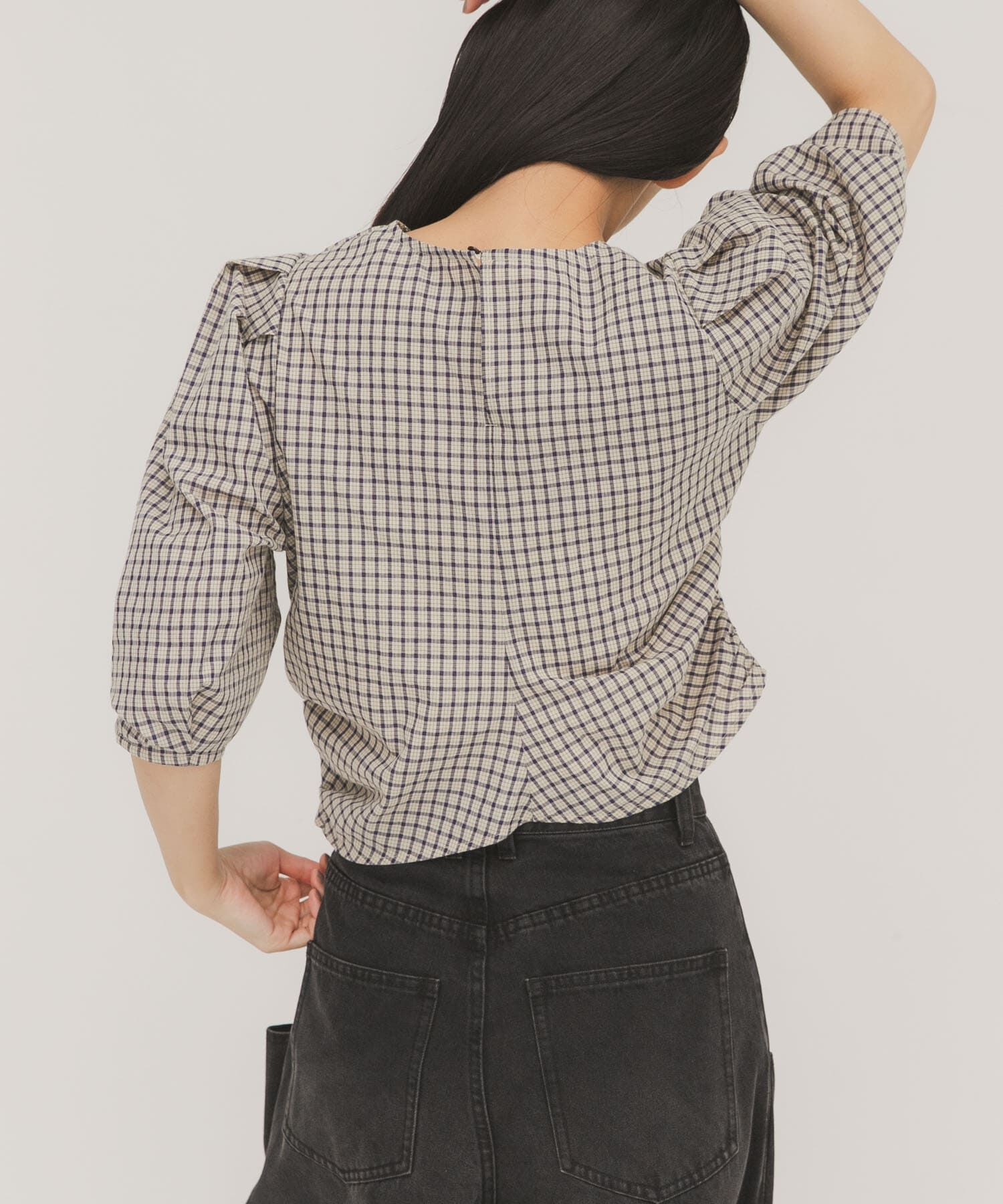  「フロントギャザーコンパクトブラウス」|シャツ・ブラウス|