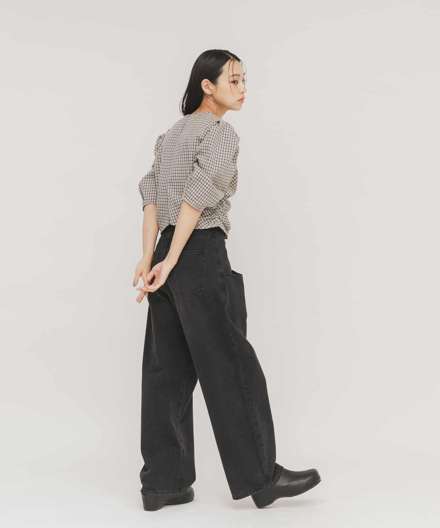  「フロントギャザーコンパクトブラウス」|シャツ・ブラウス|