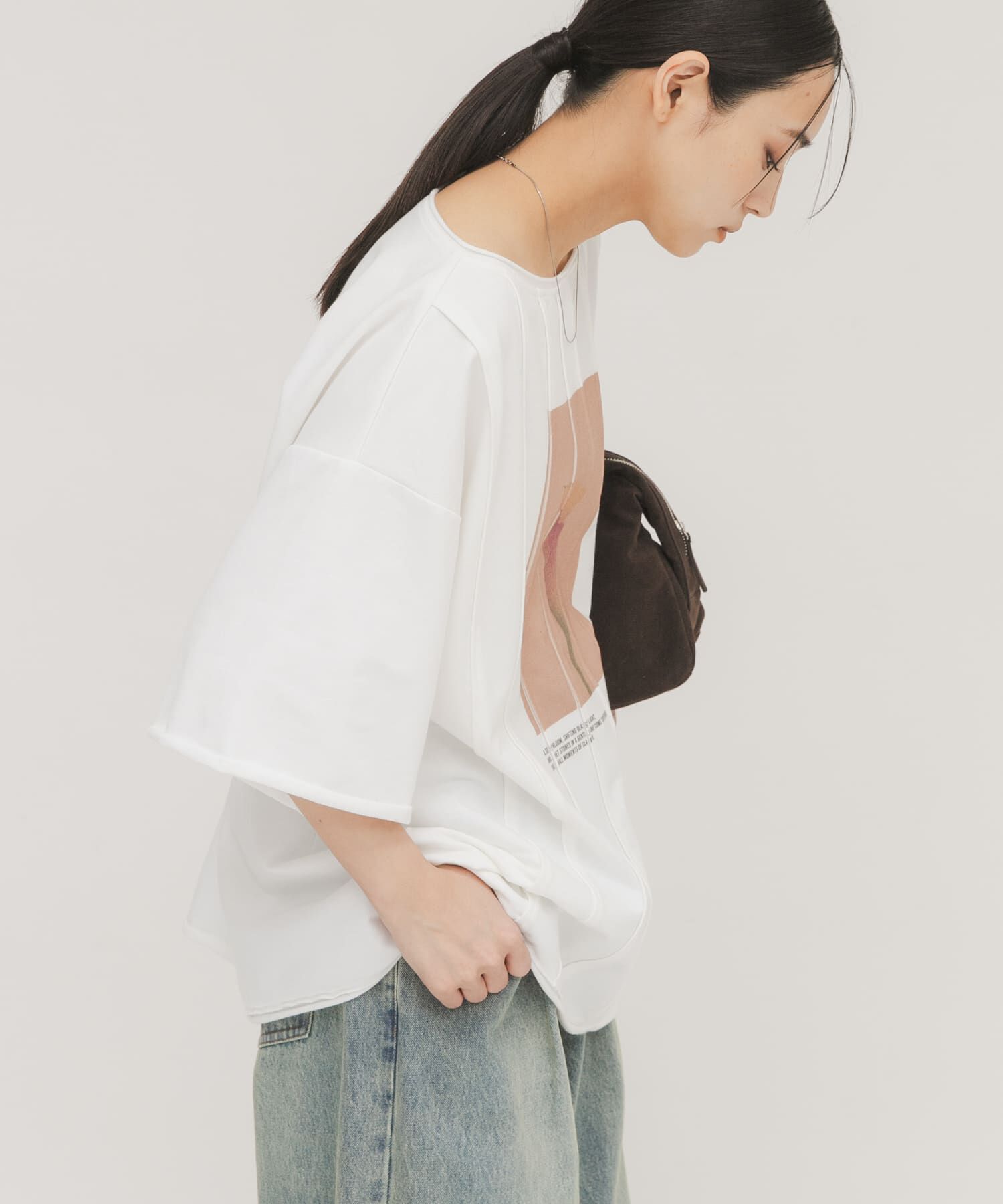  「ピンタックフォトプリントTEE」|Tシャツ・カットソー|