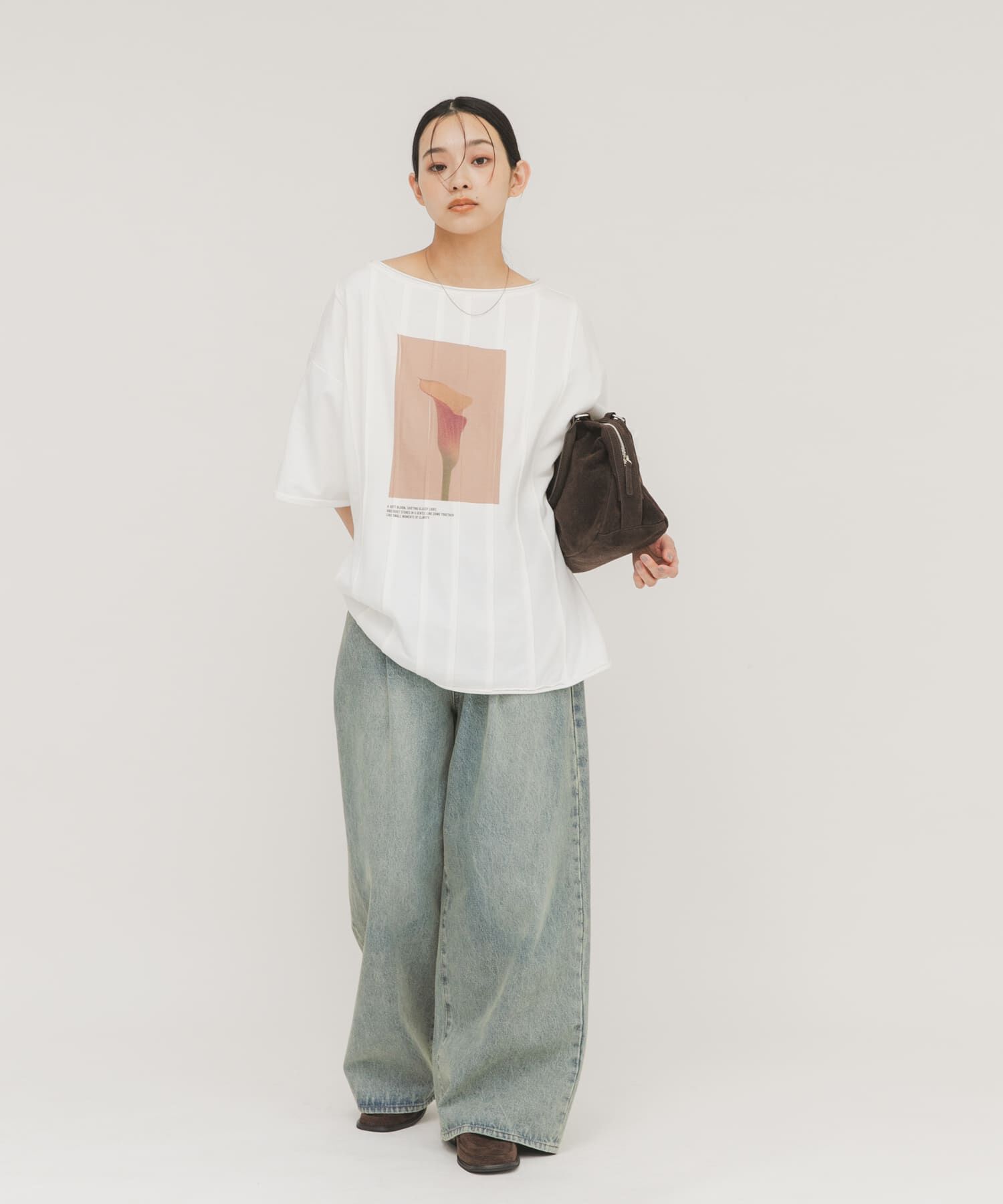  「ピンタックフォトプリントTEE」|Tシャツ・カットソー|