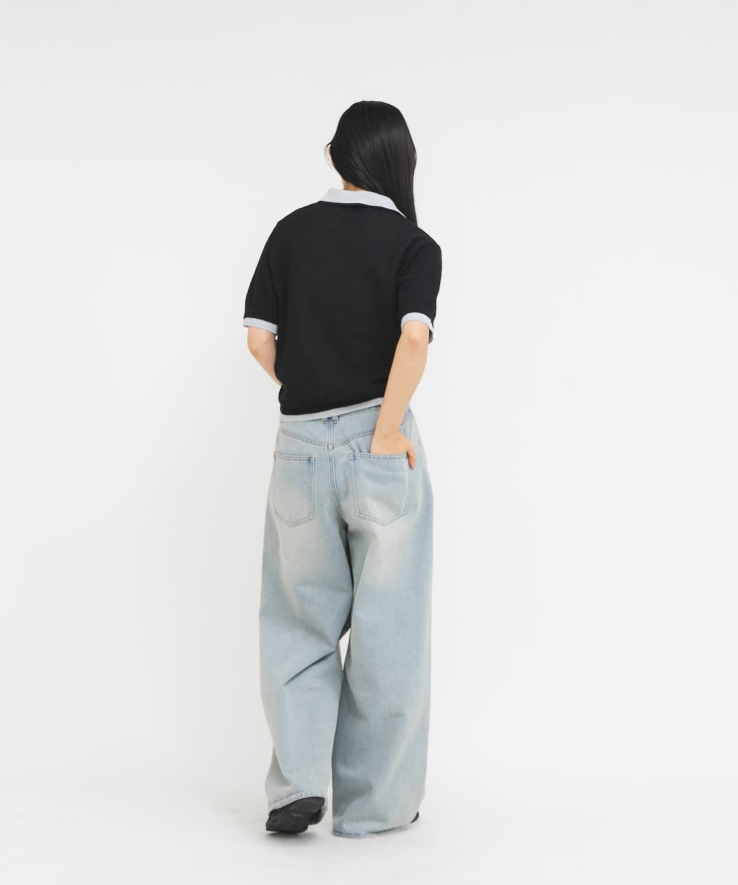  「レイヤードライクニットシャツ」|ニット・セーター|