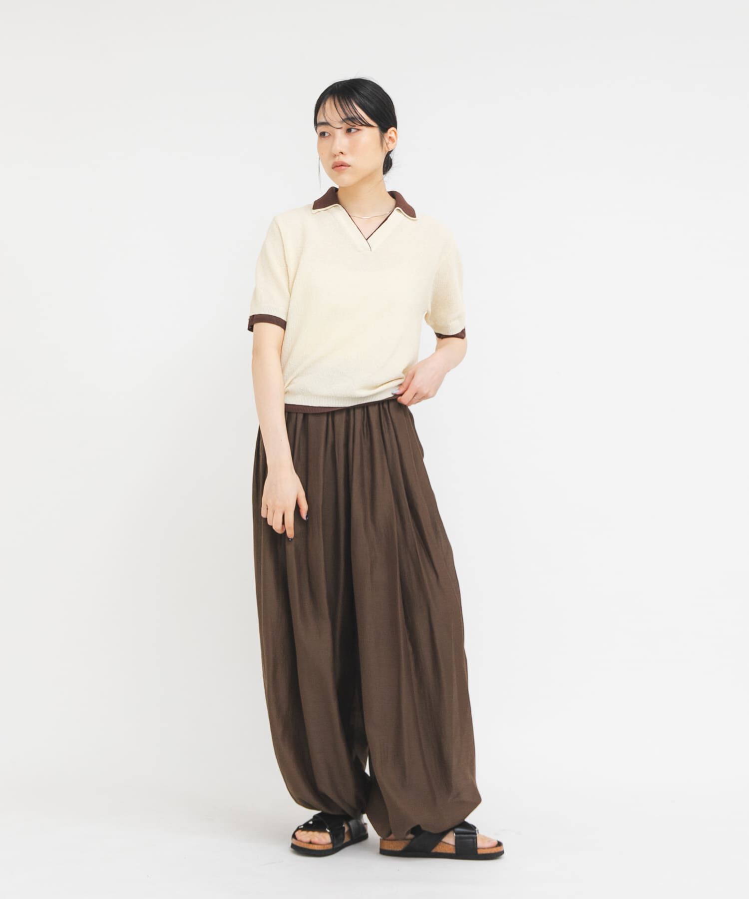  「レイヤードライクニットシャツ」|ニット・セーター|