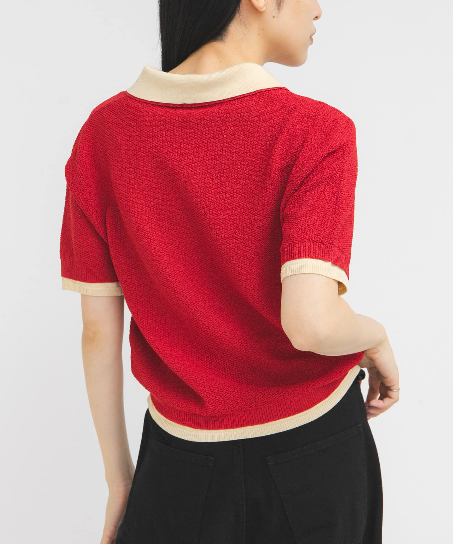  「レイヤードライクニットシャツ」|ニット・セーター|