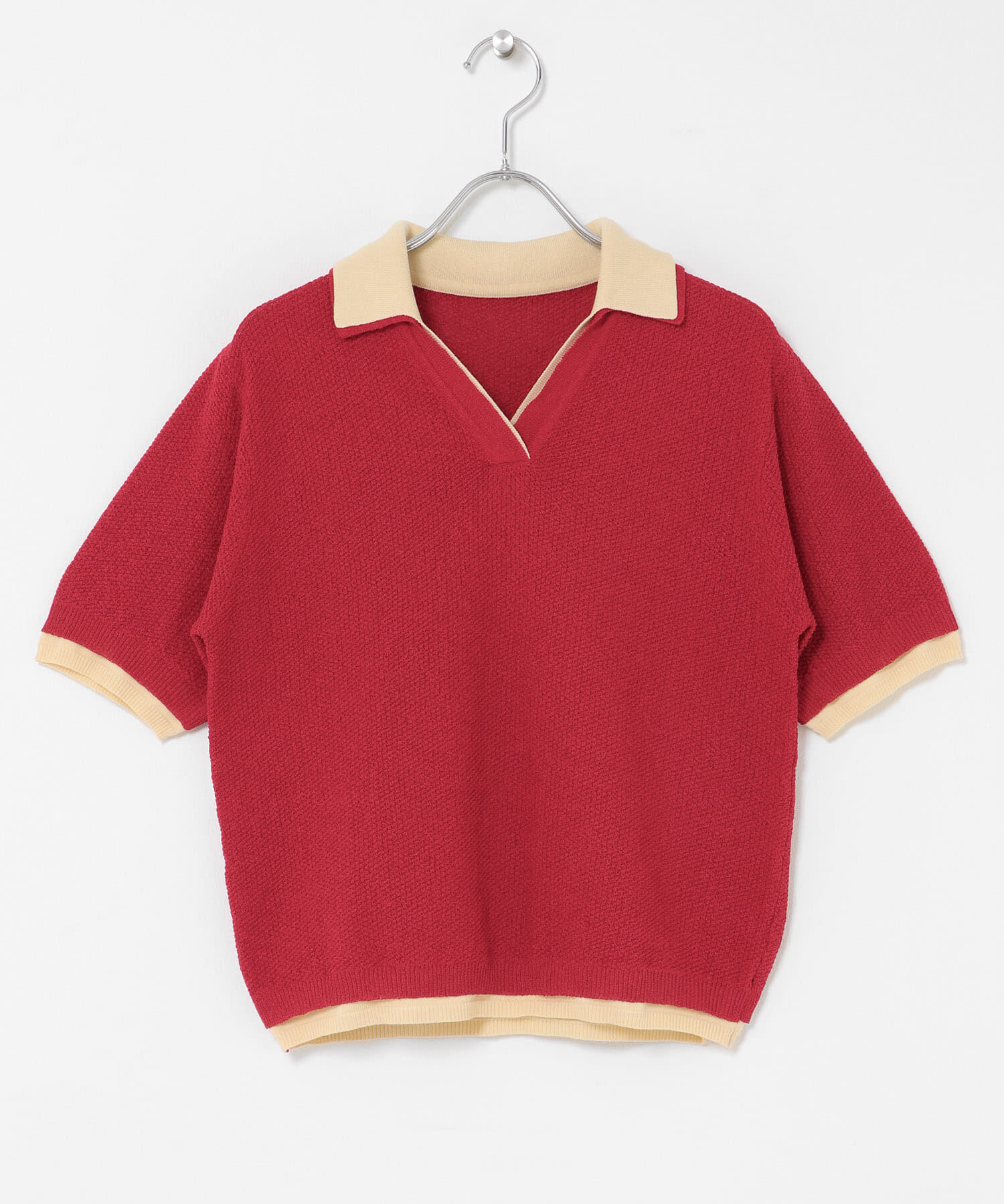  「レイヤードライクニットシャツ」|ニット・セーター|