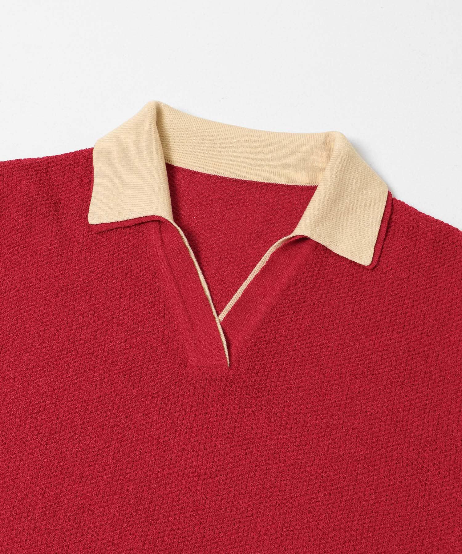  「レイヤードライクニットシャツ」|ニット・セーター|