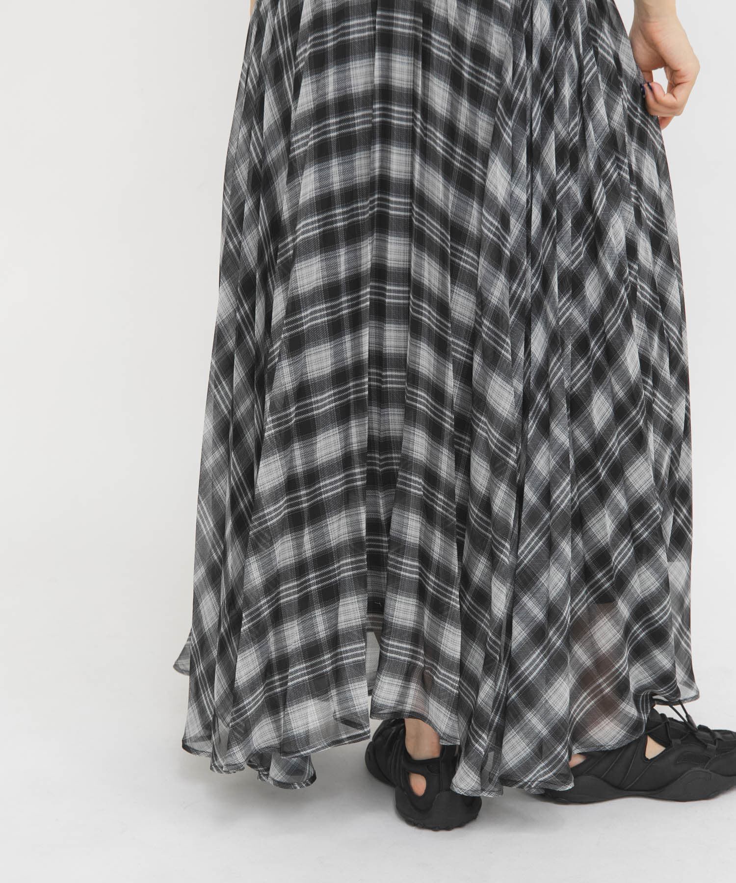  「サーキュラーチェックプリーツスカート」|スカート|