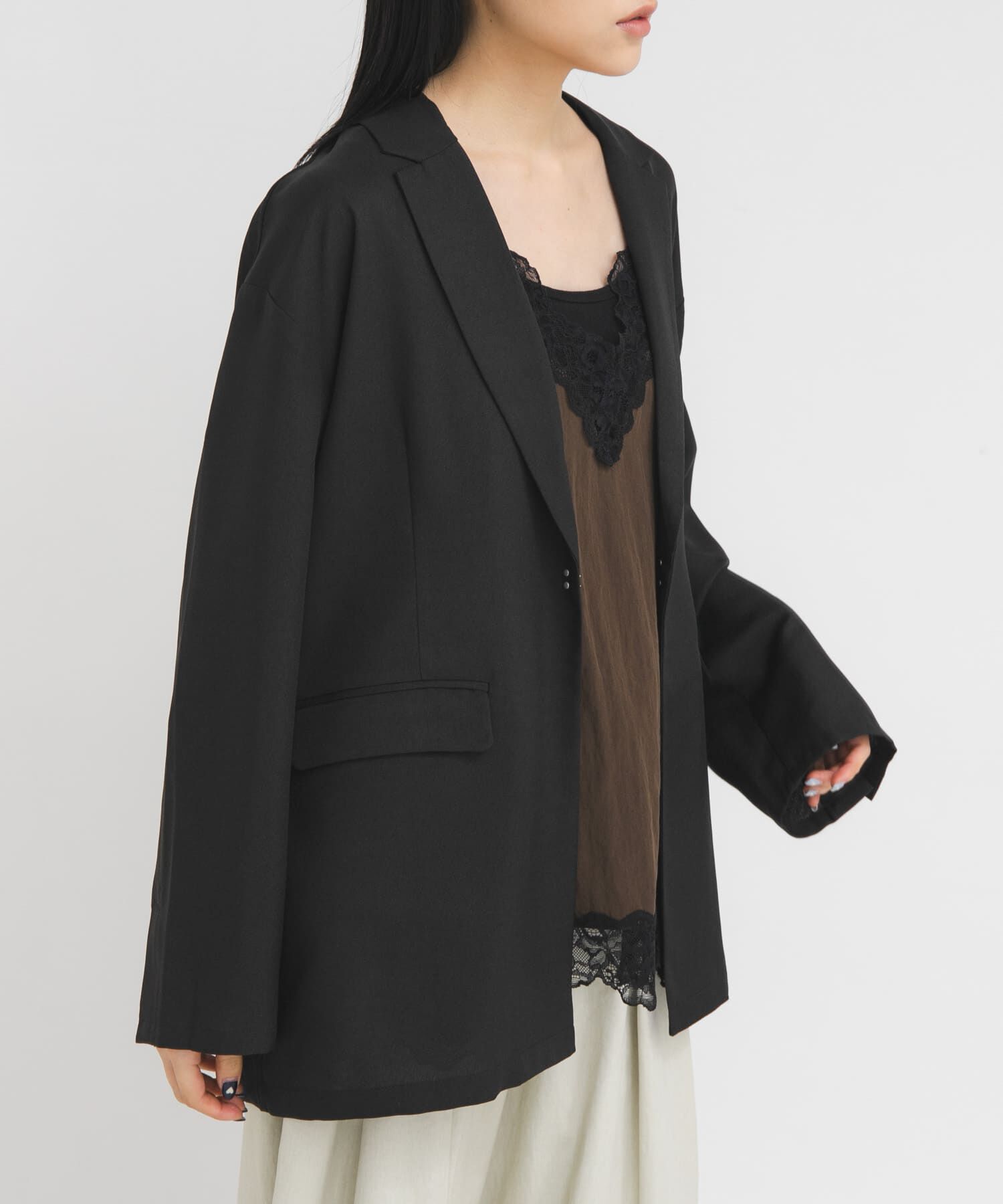  「リネンライクホックジャケット」|その他|