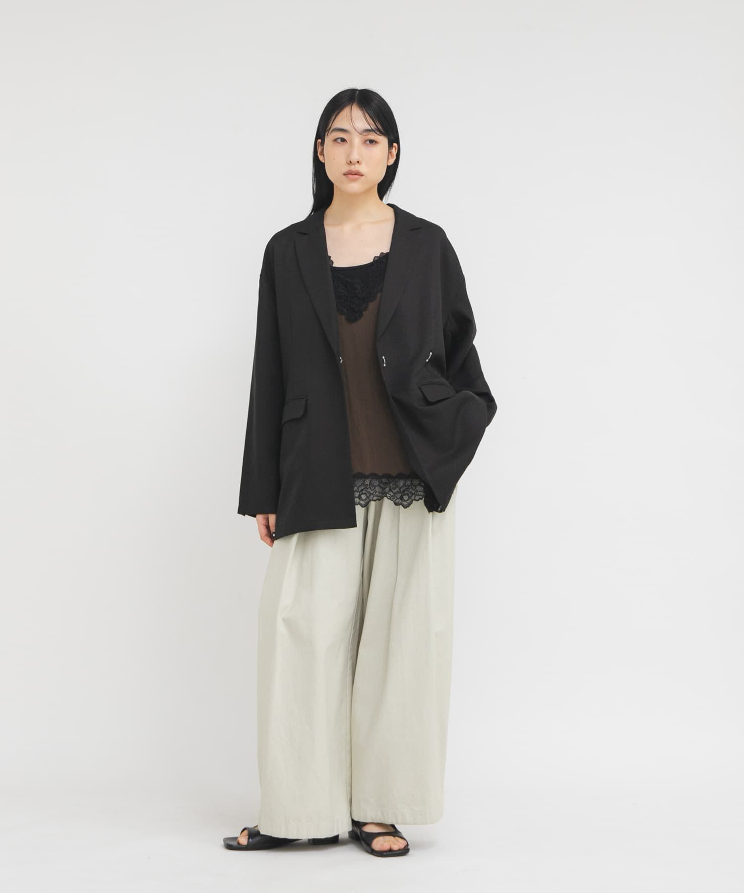  「リネンライクホックジャケット」|その他|