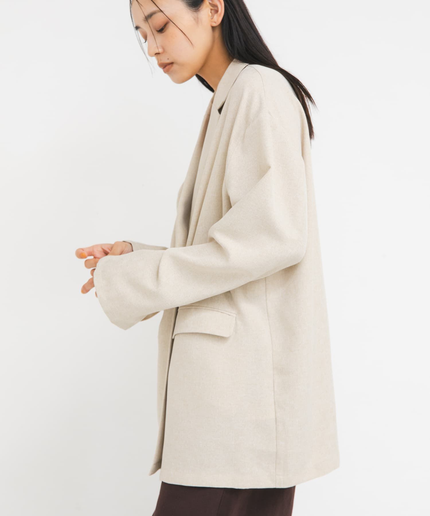  「リネンライクホックジャケット」|その他|