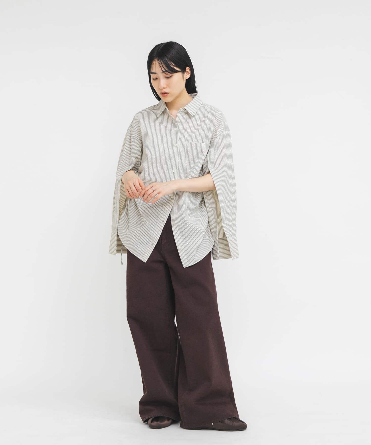  「タンデザインサテンスニーカー」|スニーカー|