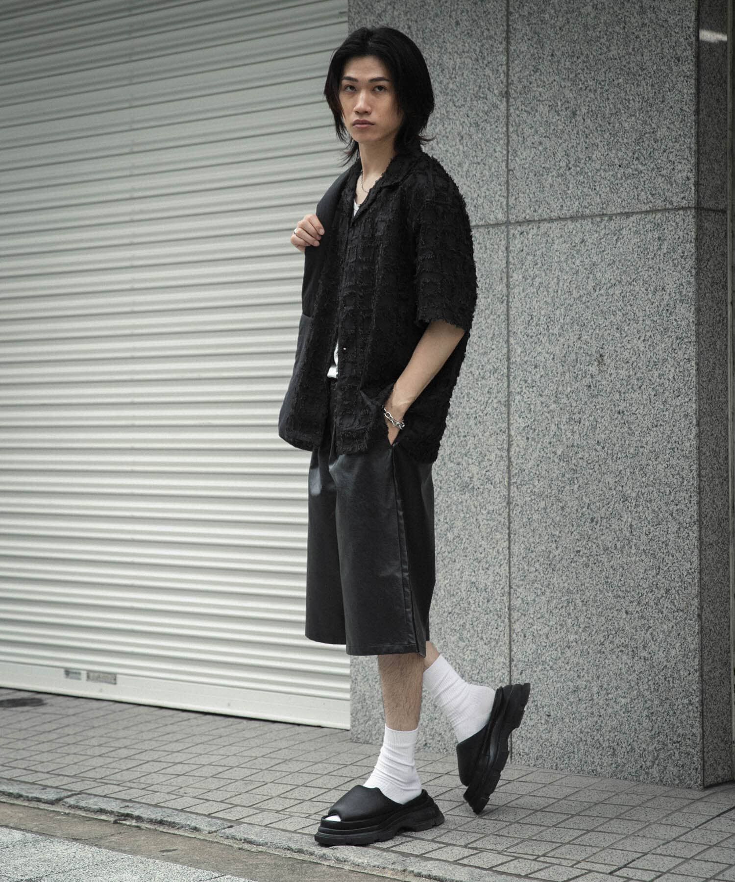 SENSE OF PLACE by URBAN RESEARCH「フリンジオープンカラーシャツ(5分袖)」|シャツ・ブラウス|